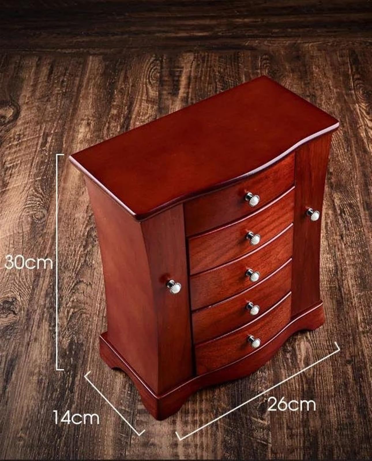 Joyero Viaje Joyero Madera Maciza Cajón Multicapa Gran Capacidad Joyería Retro Hogar Joyeros