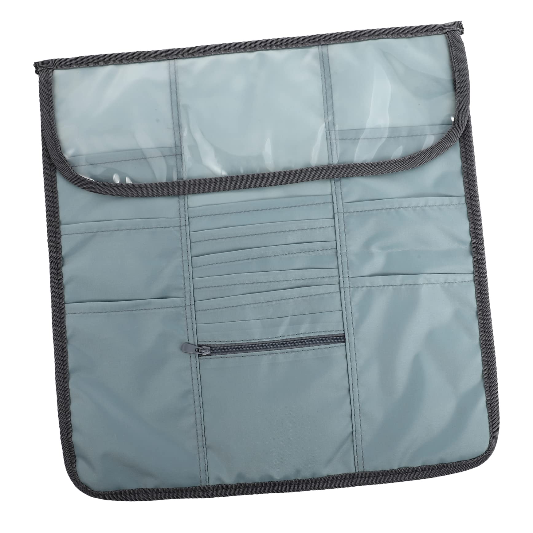 SEWACC Woven Storage Bag for Yarn Needles Knitting Needle Bag 6 Pockets Organize Crochet Hooks Large Capacity Compact