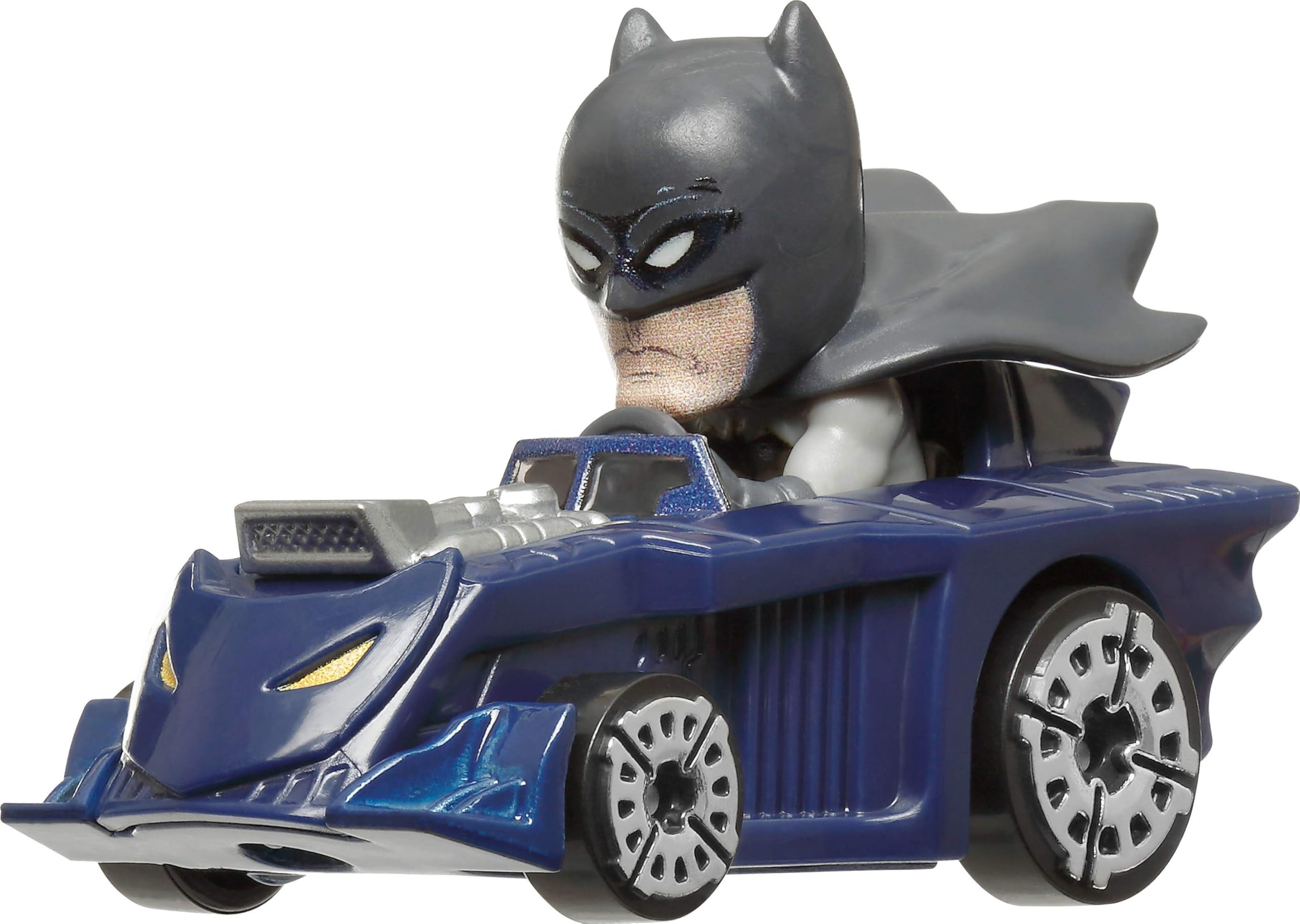 Hot Wheels RacerVerse, set di 4 macchinine giocattolo pressofuse in scala 1:64 ottimizzate per la guida su piste personaggi della cultura pop come piloti