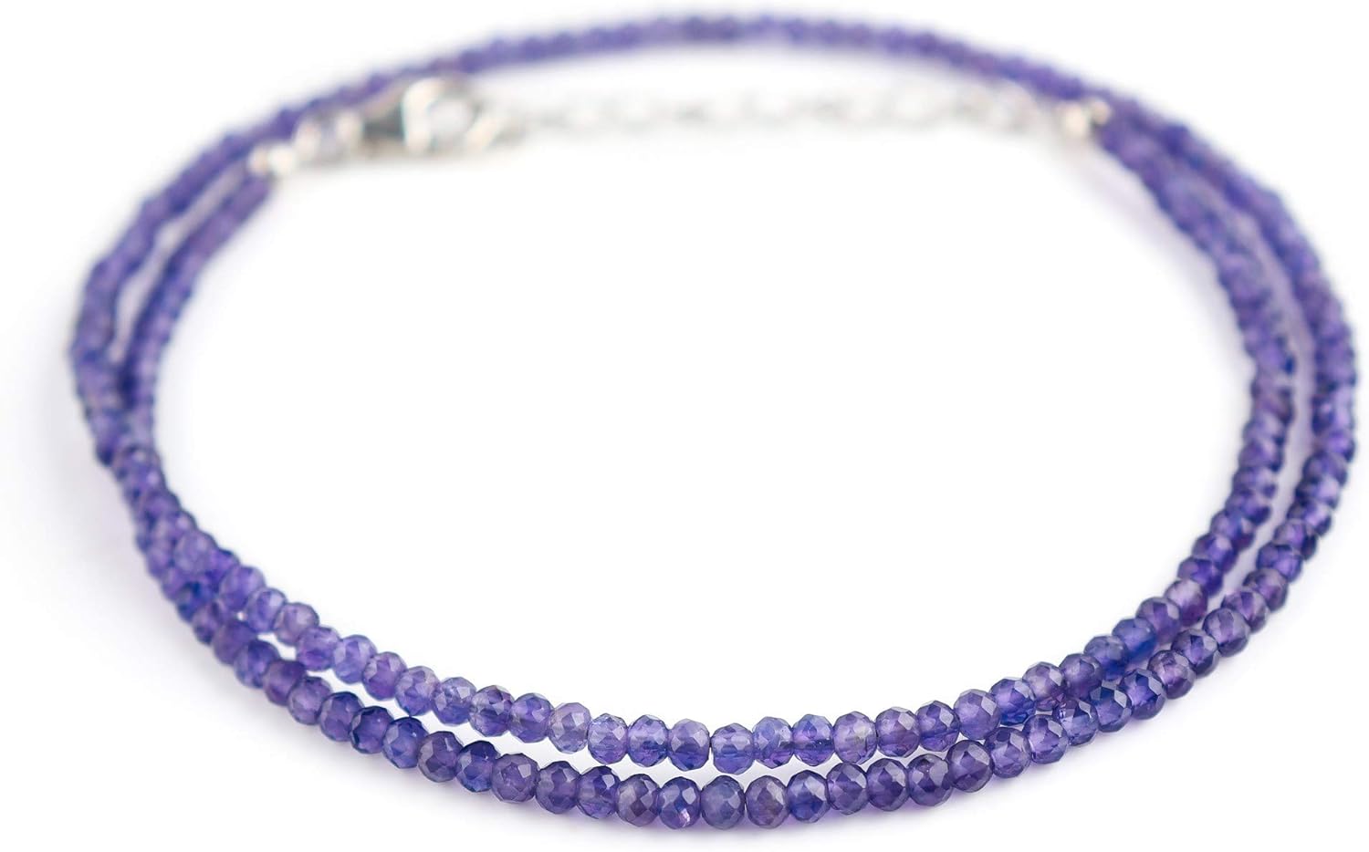 OdrillionGems Gemstones Beaded Choker Necklace, Rhodium 925 Sterling Silver Women Jewelry, Energy Healing Crystals, Handmade, Birthstone, Valentine Gifts - Image 2