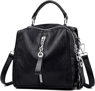 Monitika Zaino Donna Pelle Piccolo Borse a zainetto Borse a spalla Moda Zaini Casual Viaggio Zainetti Nero
