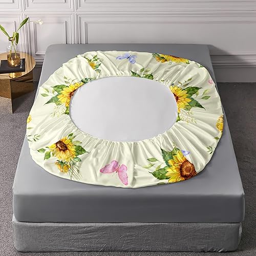 Vista 49 de Sábanas y fundas de almohada de microfibra suave arcoíris, sábana bajera ajustable con bolsillos profundos, sábana bajera ajustable para decoración