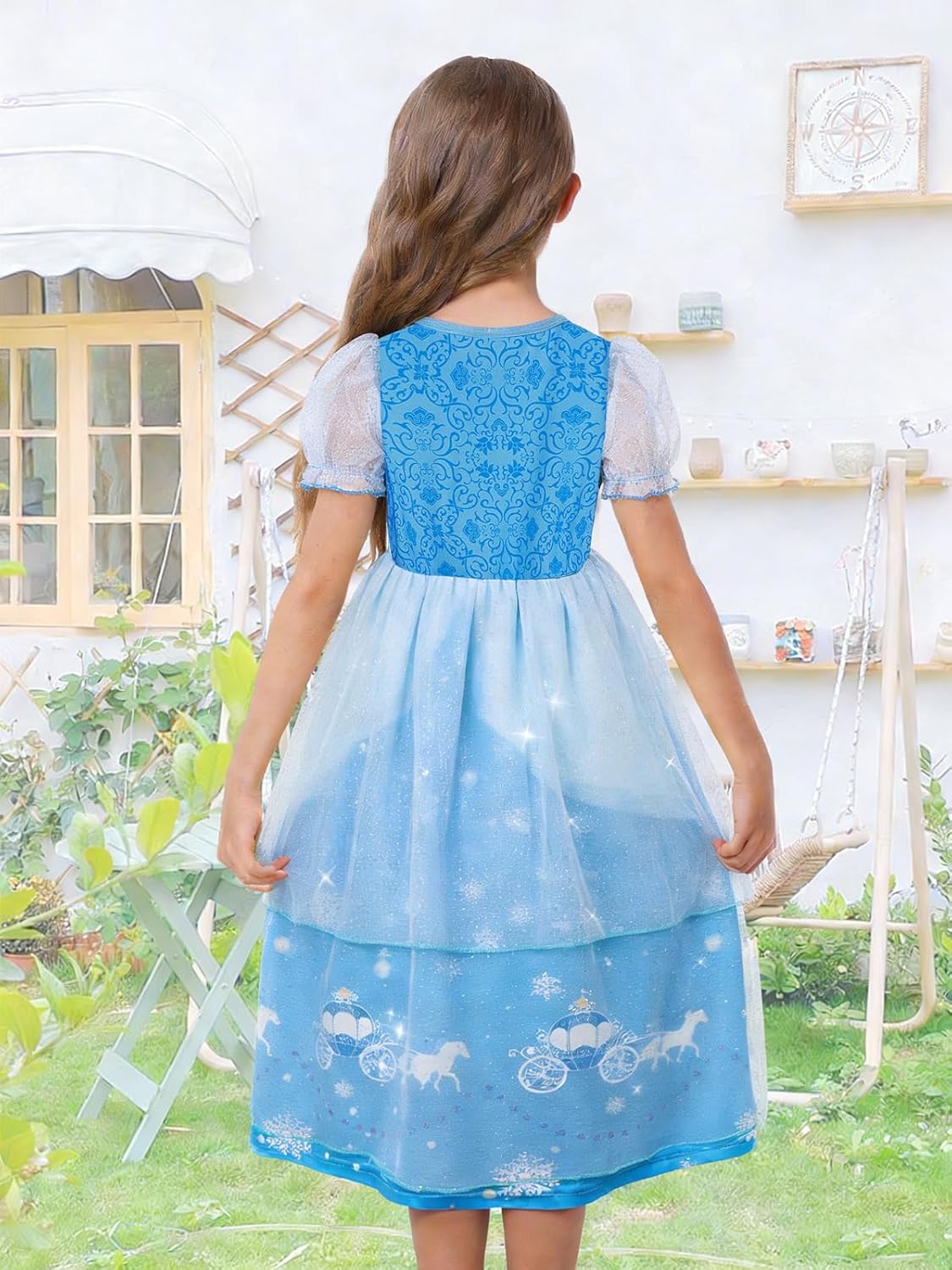 Princess Dress up Clothes for Girls Birthday Fancy Party Halloween Costume Toddler Kids Princess Dresses - Image 3