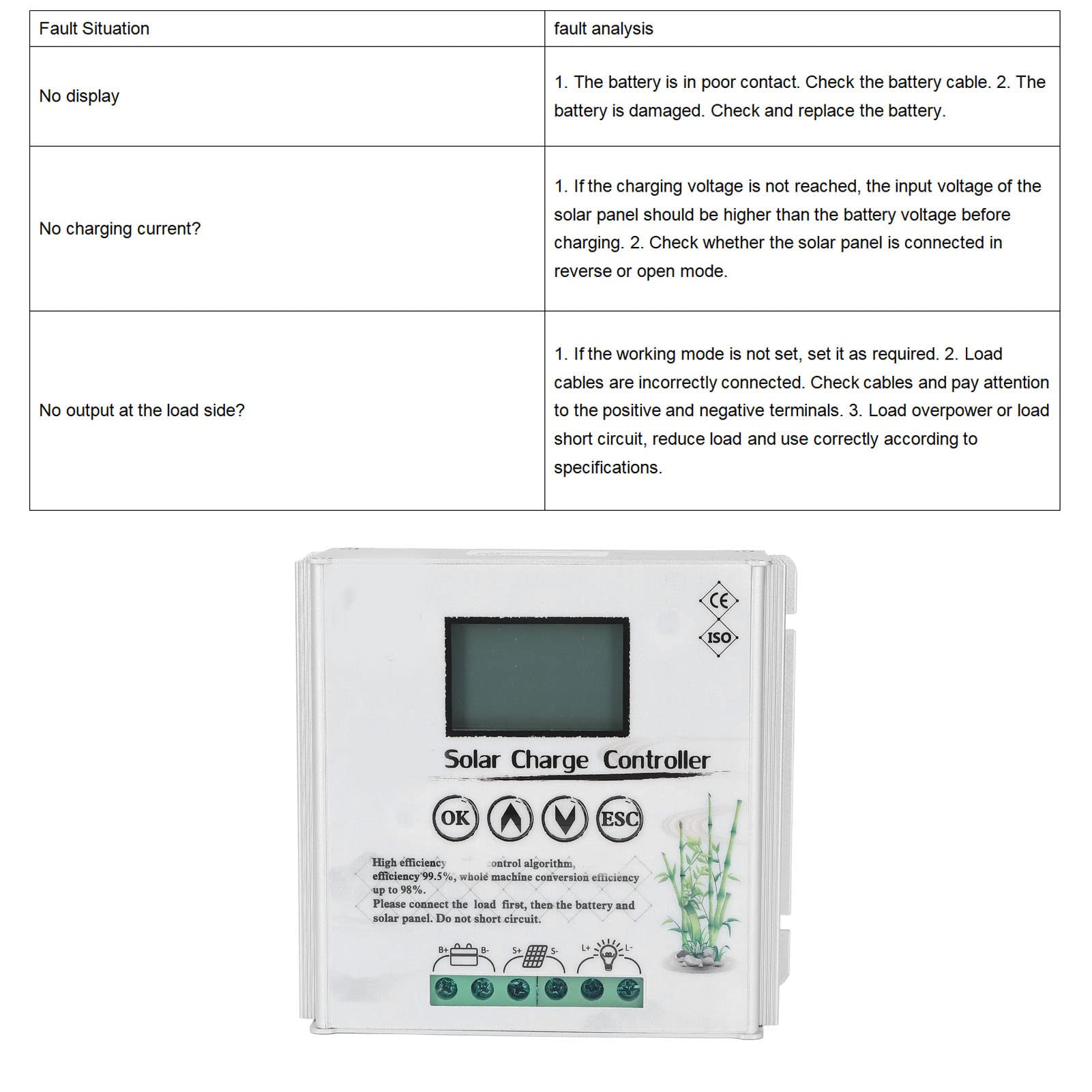 Automatyczny Regulator ładowania energią słoneczną 24 V 48 V, Regulator ładowania Słonecznego MPPT Obudowa Aluminiowa Wejście PV 130 Wyświetlacz LCD USB 5 3 A do Hybrydowych Systemów (40A)