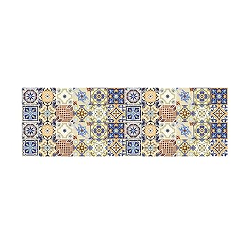 Belity 1PC Self Adhesive Retro Tile Stickers Waterproof Removable Wall Stickers Decals DIY Wallpapers for Kitchen Bathroom Home Tidy Protection