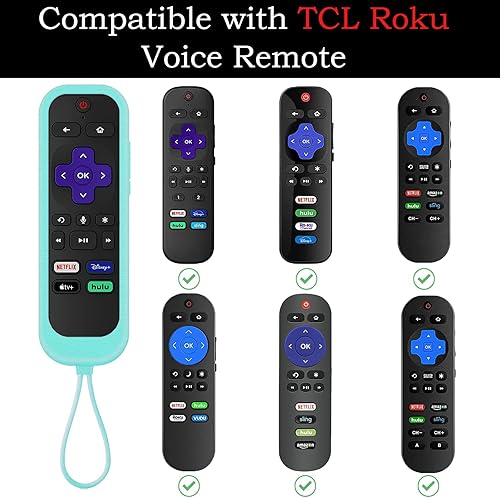 Miniatura 2 de Gavyqier TCL Hisense Roku - Funda protectora de silicona universal para Roku Express 2021 Roku Streaming Stick+ con cordones