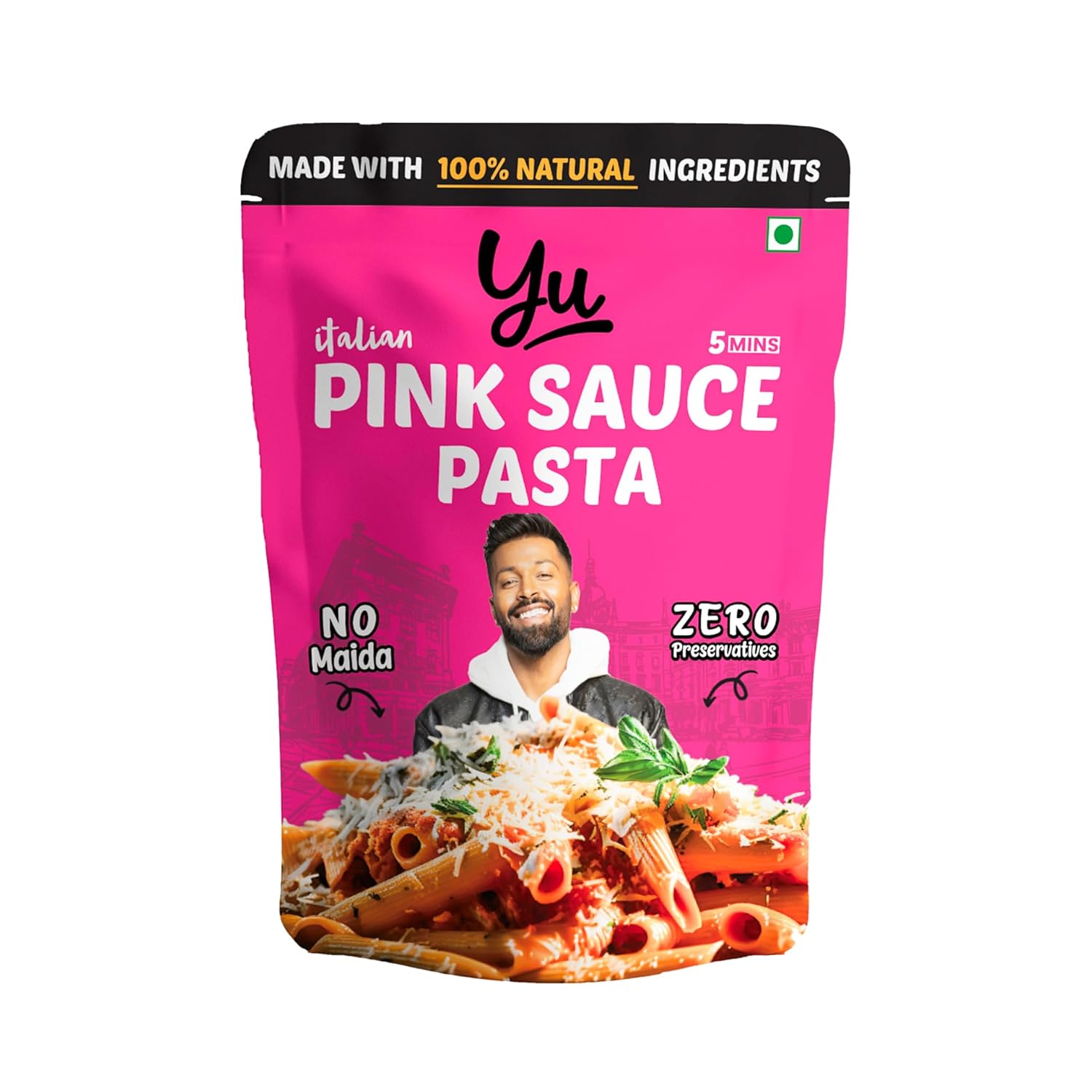 Yu Foodlabs Italian Pink Sauce Pasta - No Maida - No Msg - Zero Preservatives - Instant Penne Pasta With Sauce - Ready To Eat Pasta In 5 Mins - 65 gram