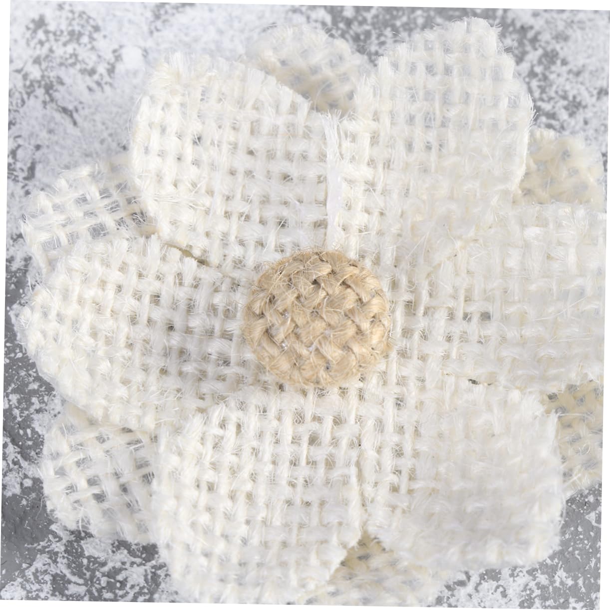 Anneome 30stücke Teiliges Jute-burlap Blüten Rustikale Handgemachte Materialien Für Vintage Hochzeitsdekoration Und Blumenarrangements Weiß