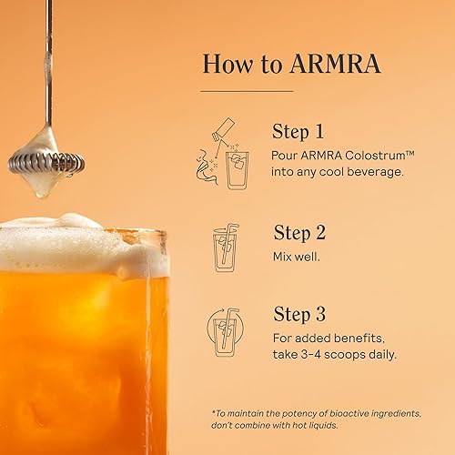 Miniatura 9 de ARMRA Colostrum Polvo  Naranja Sangre  Salud intestinal e hinchazón  Piel y cabello  Inmunidad  Keto, gluten y sin grasa  90 porciones