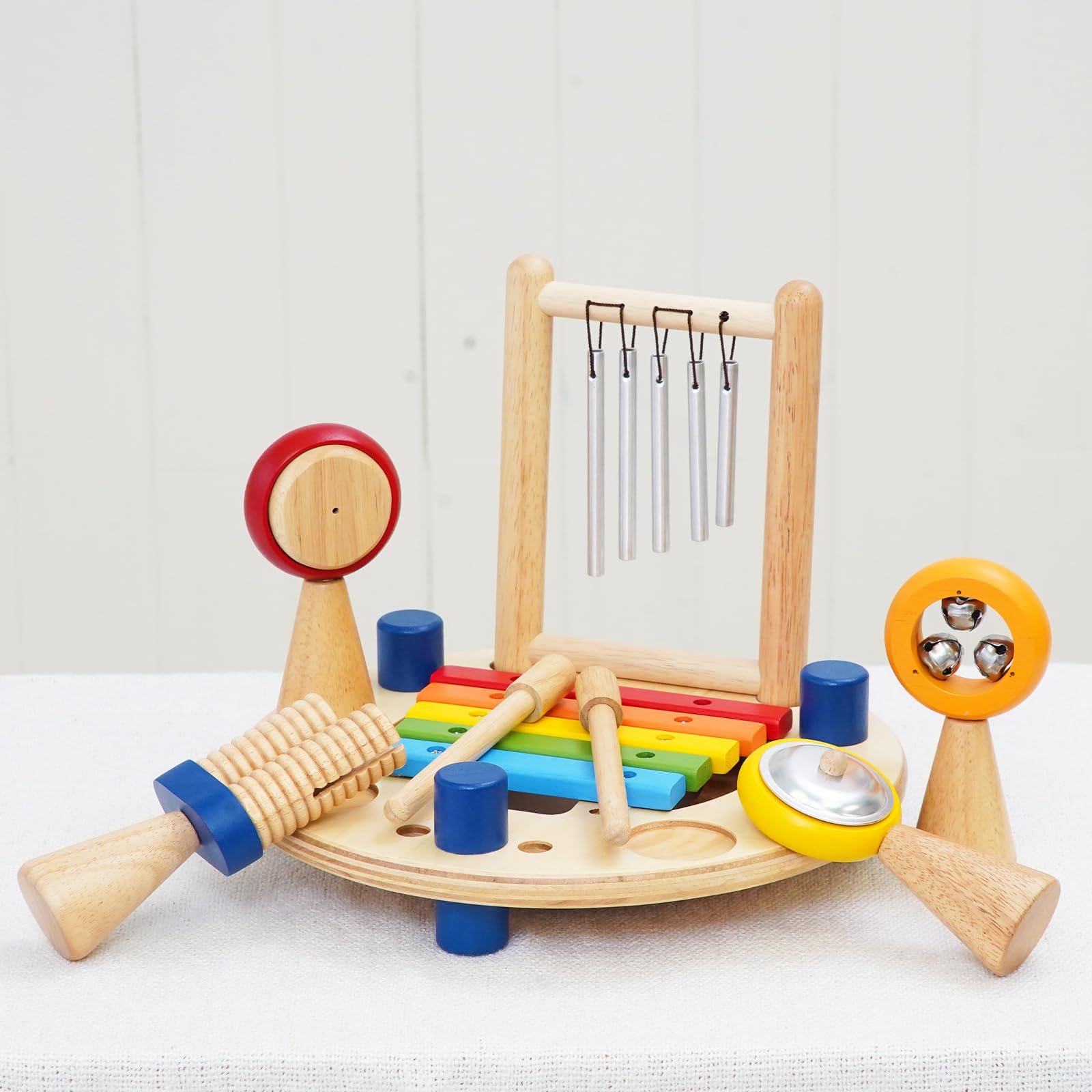 95-8 エデューテ ボーネルンド ニチガン 木製知育玩具 8点セット