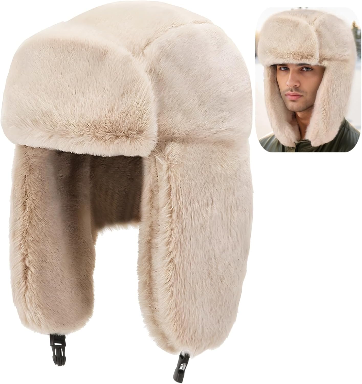 Cozy Plush Winter Hats Men Women Trapper Trooper Hat with Earflaps Windproof Russian Ushanka Hats Outdoor Skiing Cap - Image 6