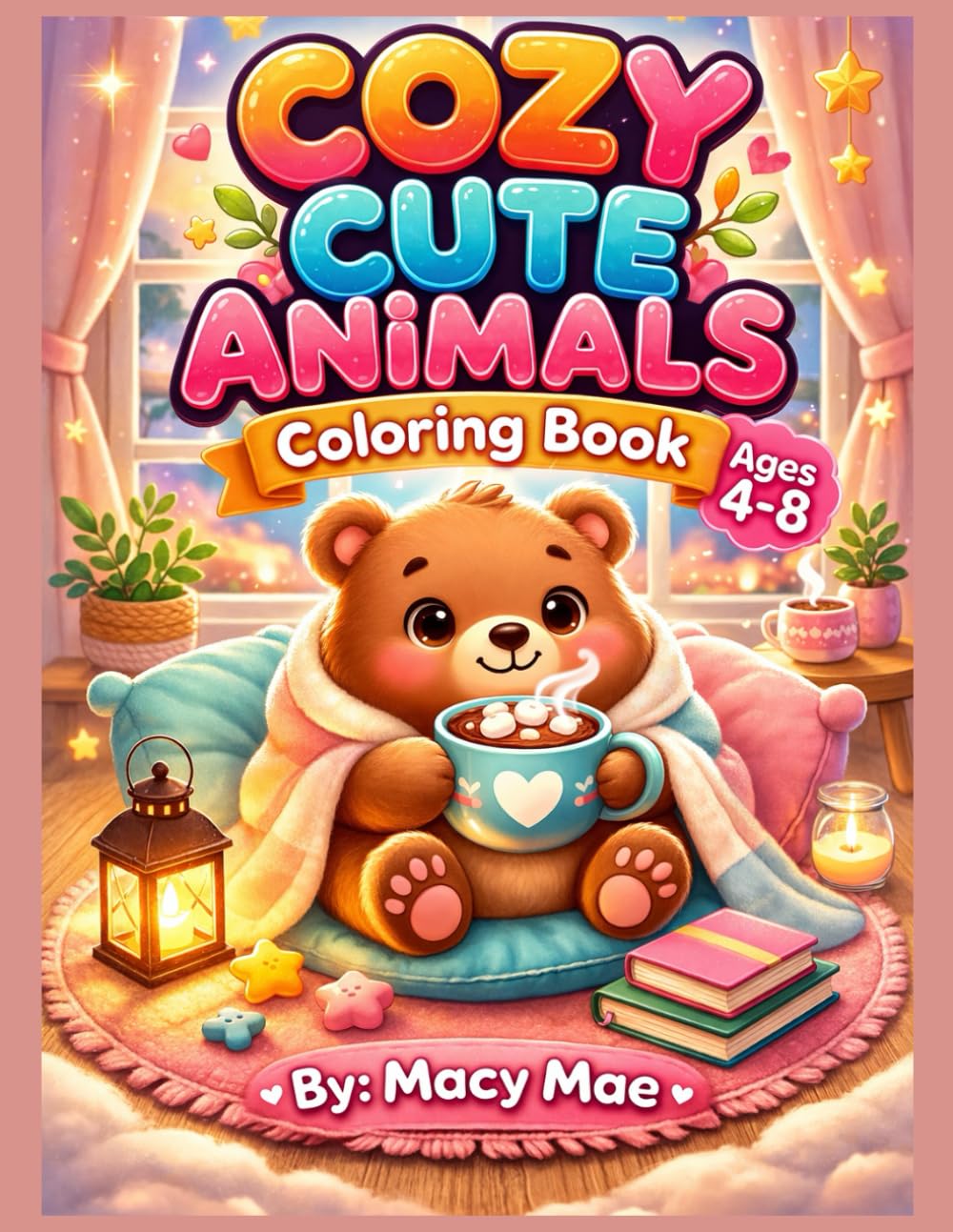 Cozy Cute Animals: Easy & Adorable Bold Designs for Kids Ages 4–8