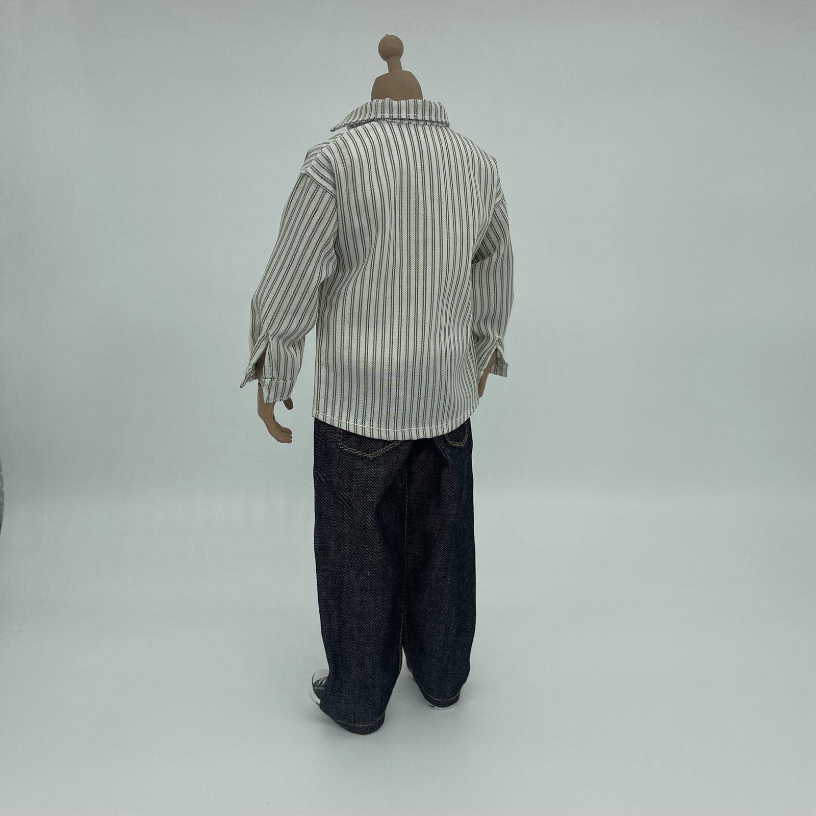 Colcolo Männliche Actionfigur Puppenkleidung 1/6 Skala Zubehör Set Puppenhose Puppenhemd Modelloutfit Aus Stoff für Bastelarbeiten Modellspielzeug Dekoration, Beigefarbener Anzug