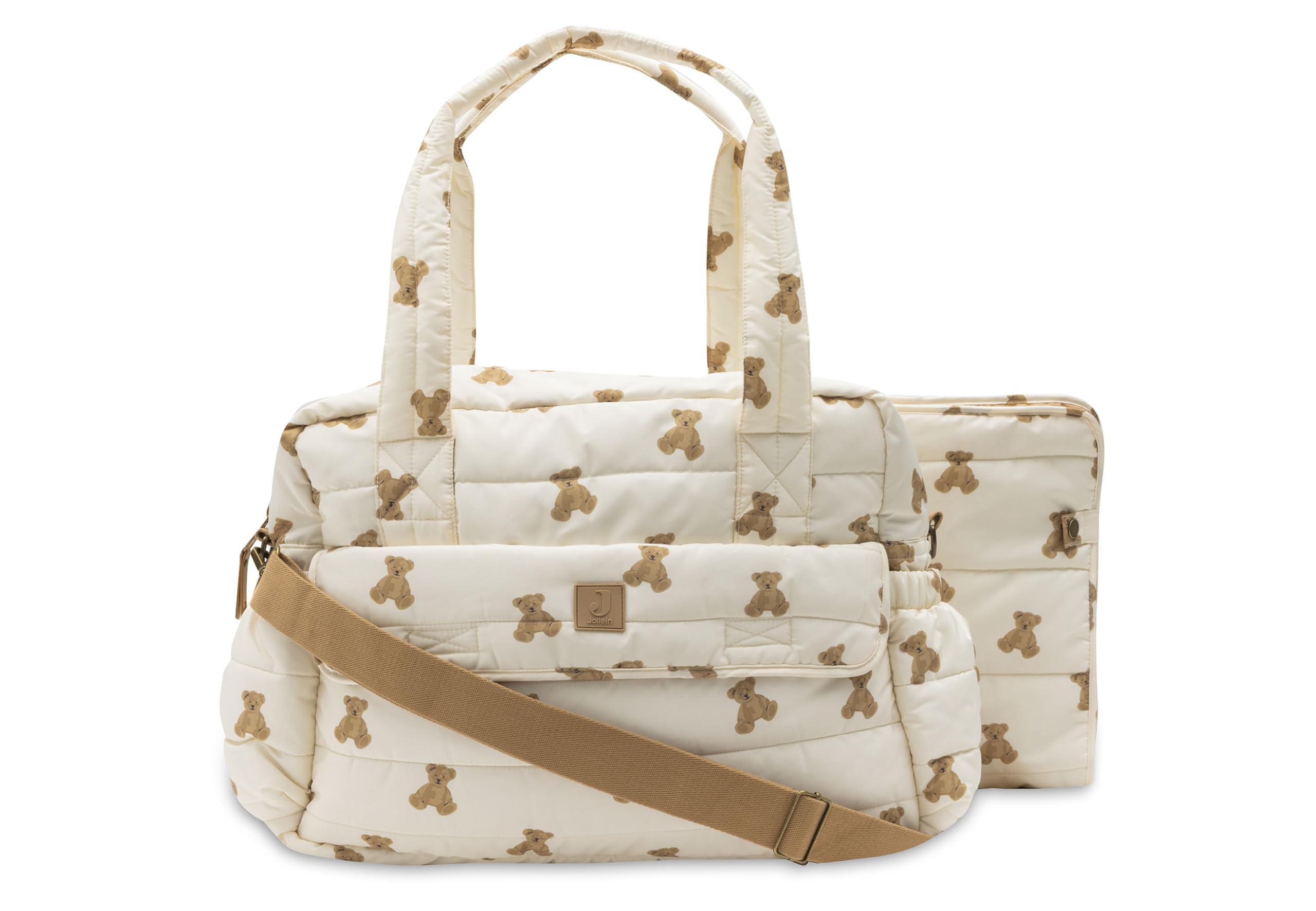 Jollein Sac à langer Mini Teddy Bear - 42 x 30 x 18 cm - polyester recyclé - déperlant et facile d’entretien