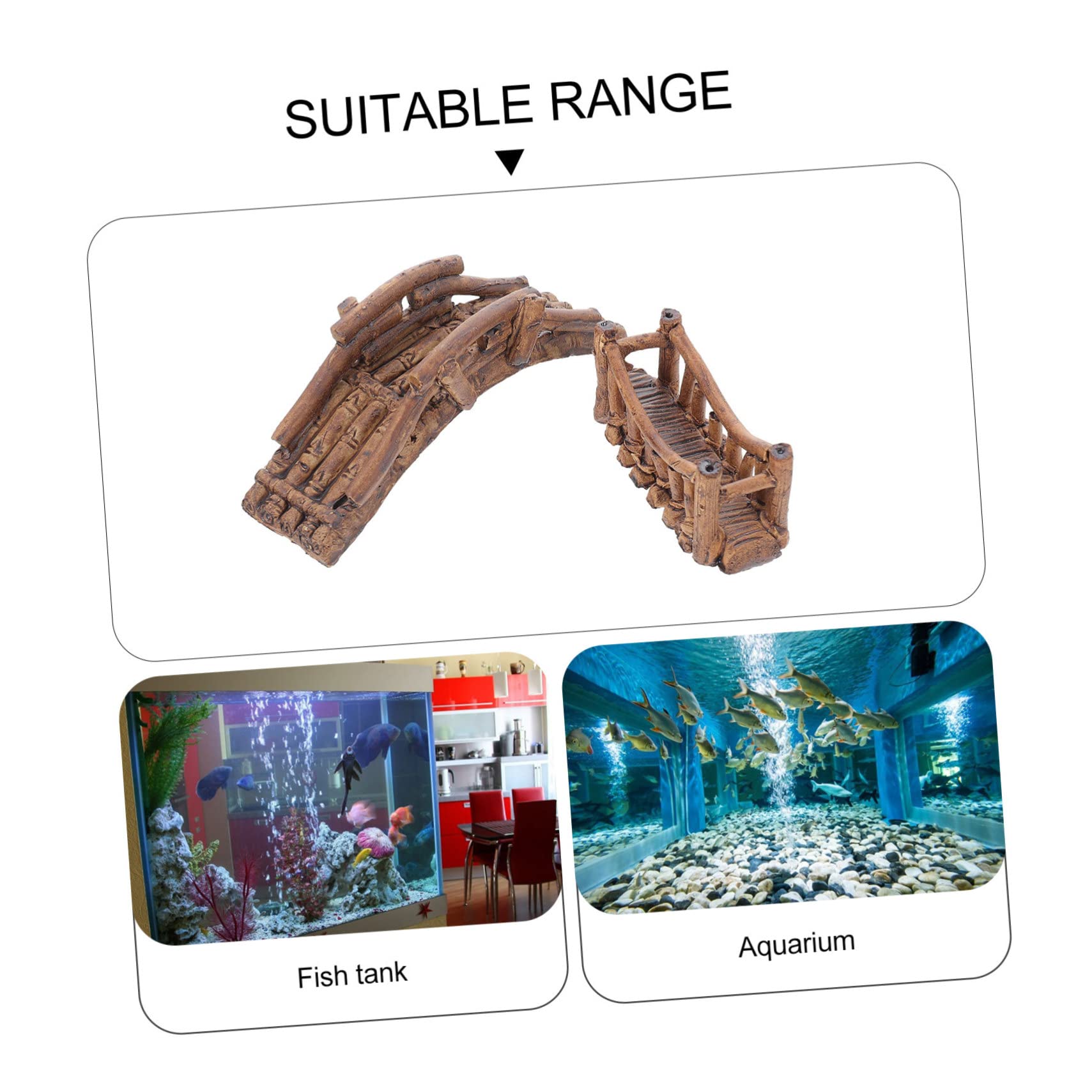 Sosoport 6stücke Aquarium Brücke Dekoration Fischverstecke Für Naturaquarien Langlebige Polyresin Landschaftselemente Brücke Hängebücke
