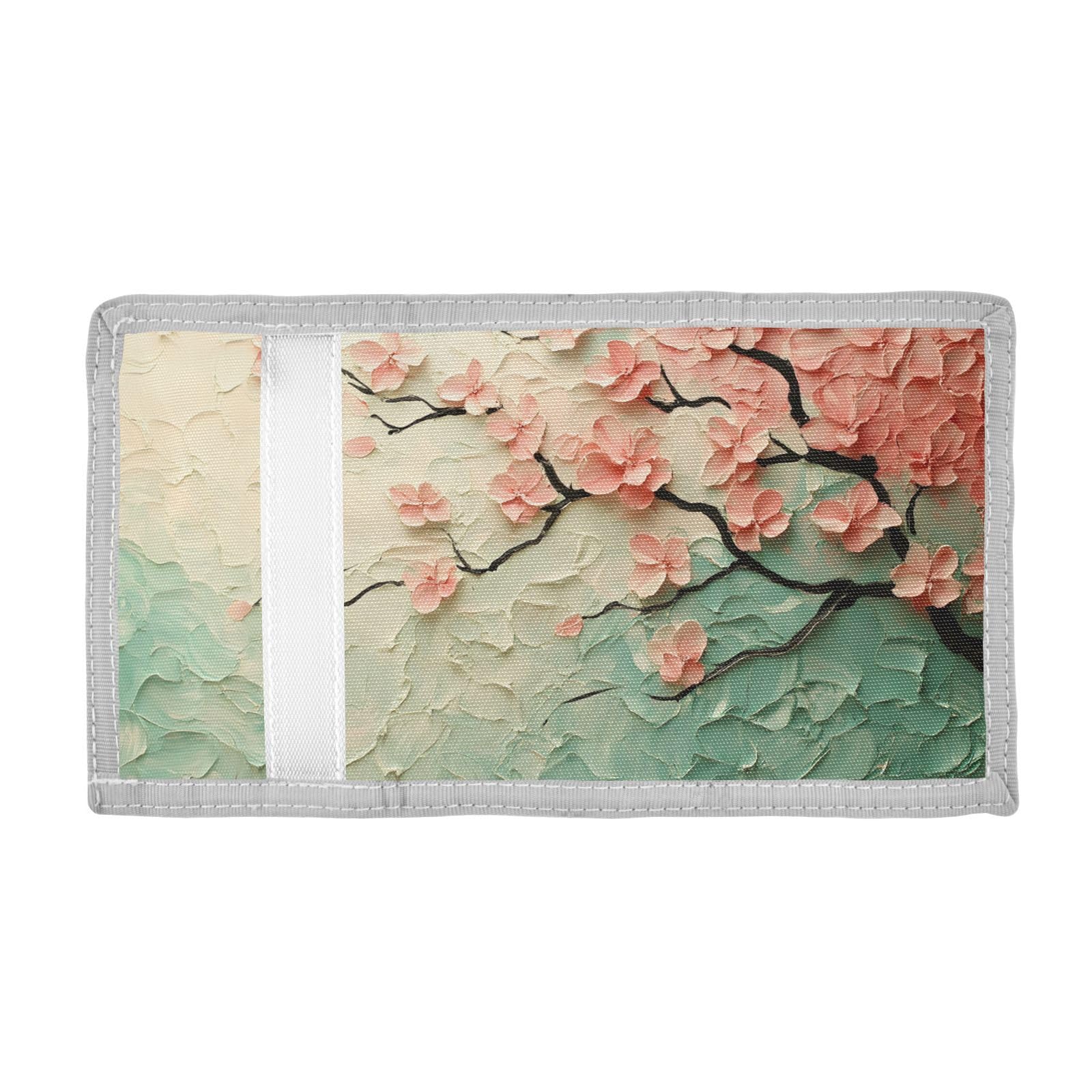 FOLIOSA Japanese Floral Tree Kids Wallet for Boys Girls Youth, Compact Fabric 4.9×2.9 in