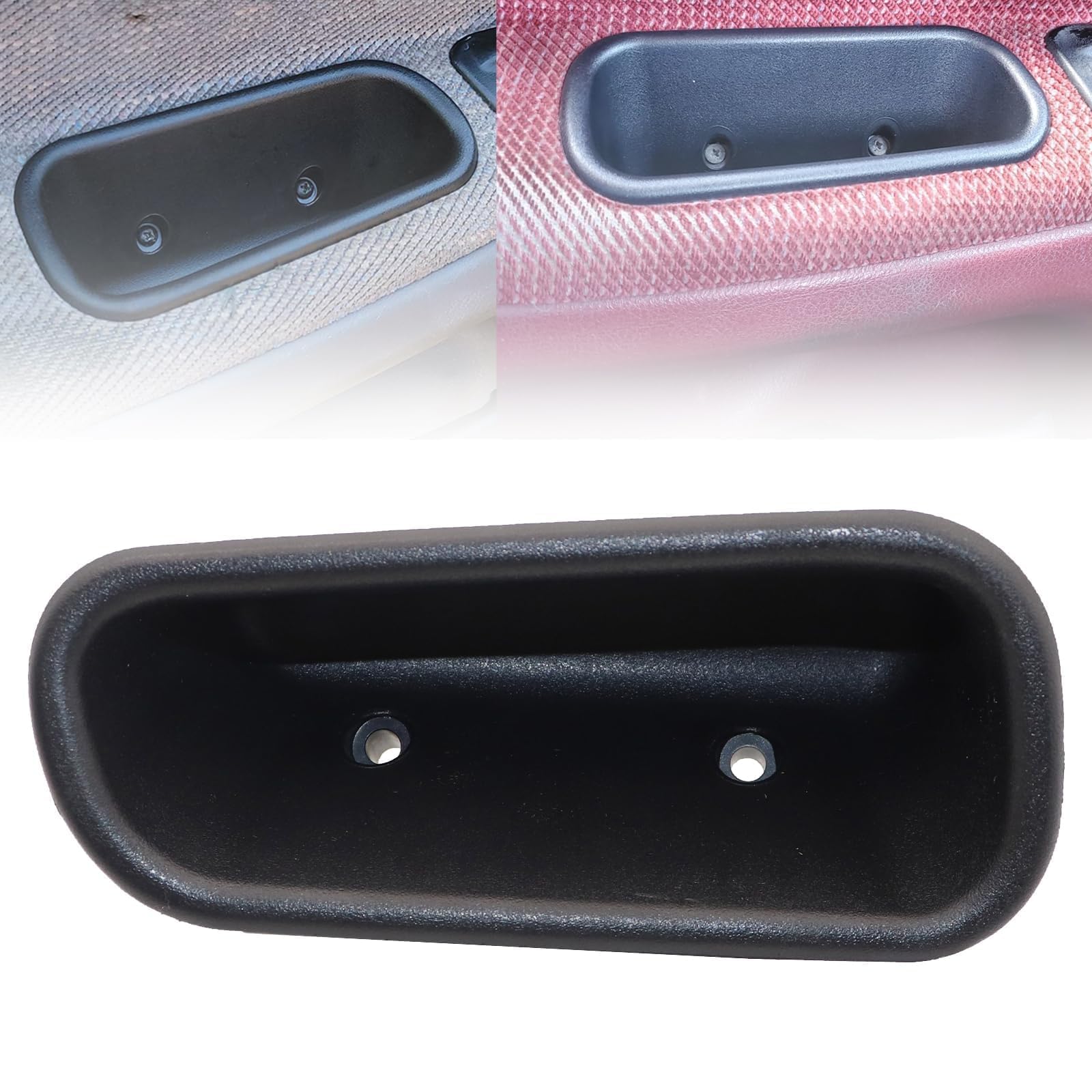 SecosAutoparts Front Left Driver Side Door Pull Handle Cup fit for Dodge Ram 1500 2500 3500 1994-2002, 6.49" Interior Armrest Trim Panel Cup, Replace 4741405 (NOT 8" Version)