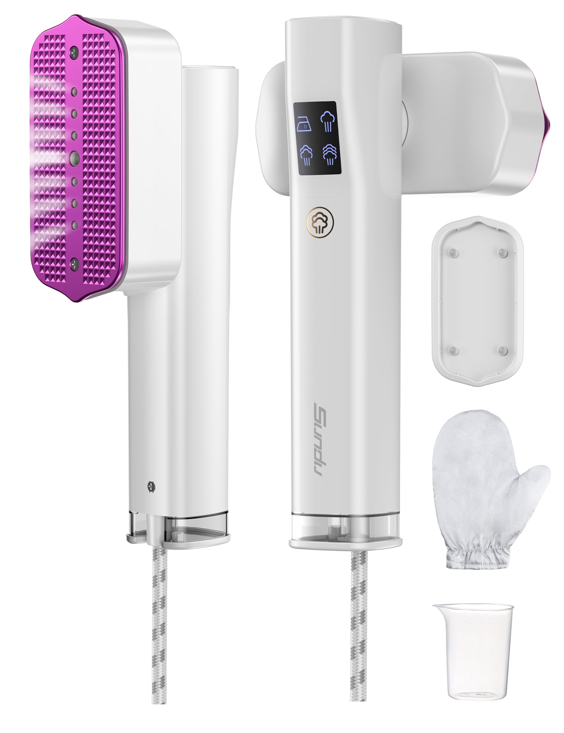 Sundu Clothes Steamer, Steamer for Clothes, Portable 2 In 1 Travel Steamer Iron,15s Fast Heat-up, 4 Modes, LED Display, 20 Minutes of Continuous Ironing Handheld Garment Steamer for Travel and Home — view 9