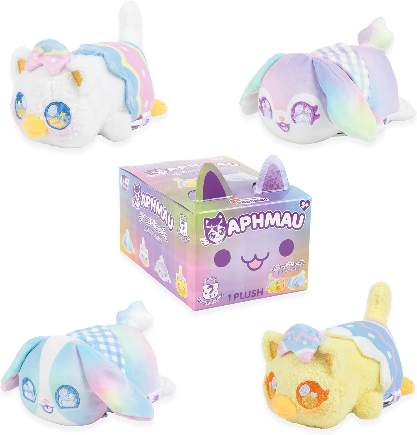 Aphmau 6” MeeMeow Mystery Plush – Easter; YouTube Gaming Channel, Blind Box, 1 of 4 Possible Easter MeeMeows, Official Aphmau Merch