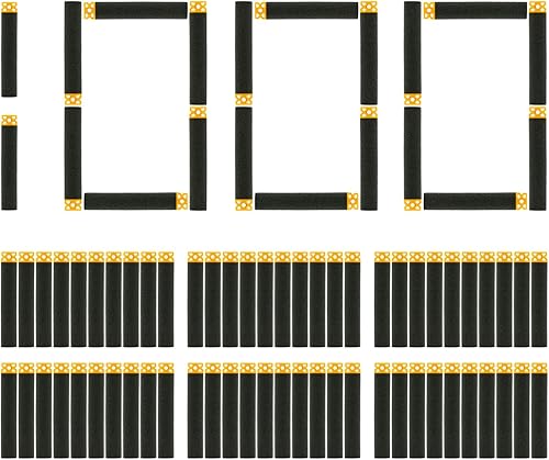 EKIND Paquete de 1000 piezas de relleno de dardos de gofres de espuma compatible con NERF N-Strike Series Blaster negro
