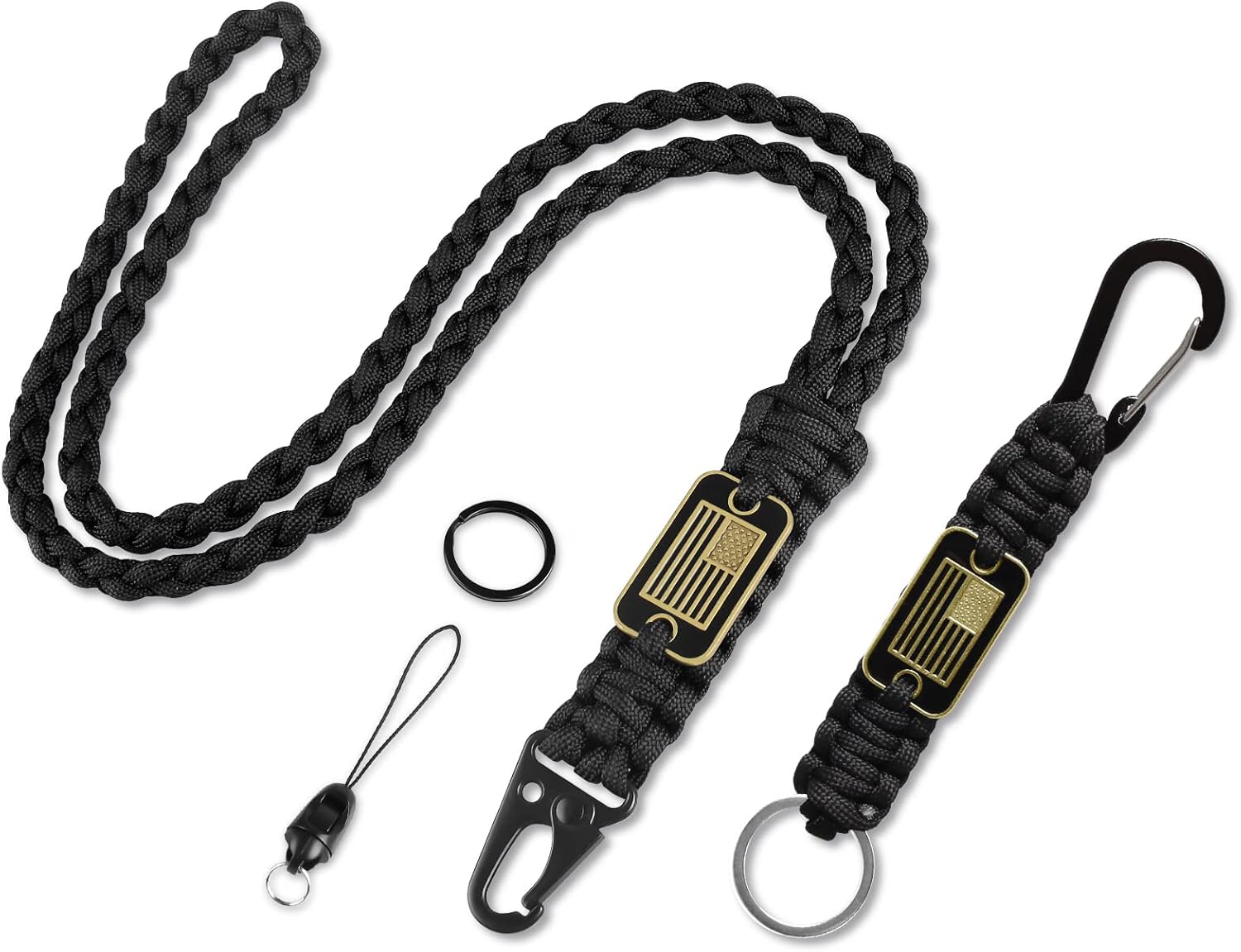Heavy Duty USA Paracord Lanyard for Keys, Wallets, Martinique Ubuy