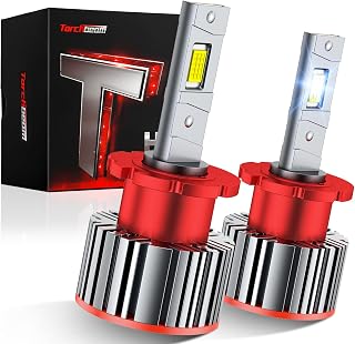 Torchbeam D2S D2R HID Bulbs, 8000K Ice Blue 45W Xenon Bulbs, 22000LM 85122 66240 66040 66240CBI Bulbs for HID Assembly Bulb, Pack of 2