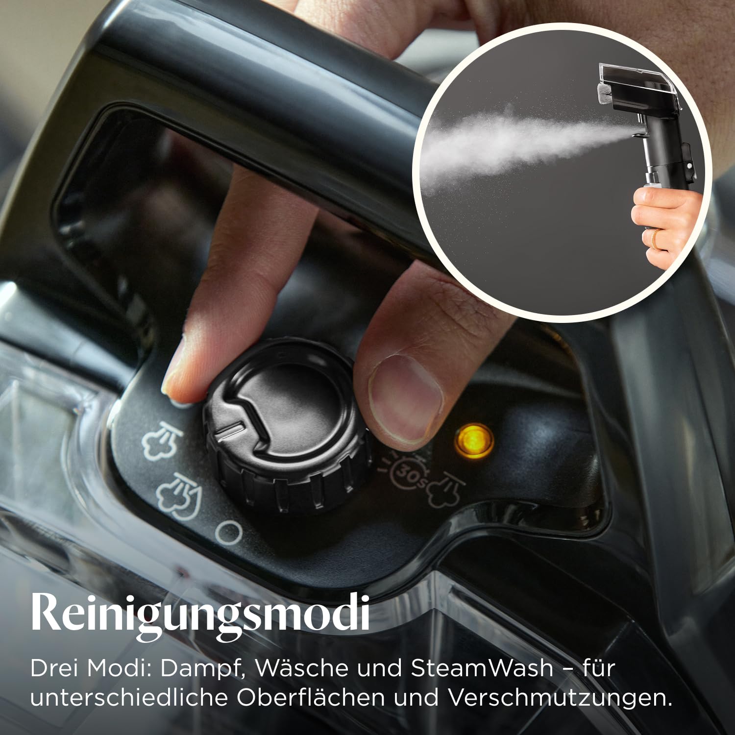 BISSELL SpotClean HydroSteam, Polsterreiniger Gerät, Teppichreiniger mit HydroSteam Technologie, Dampfreiniger, Nasssauger für Teppiche, Polster, Auto & Mehr, Leistungsstarker 1000W Motor, 3689N