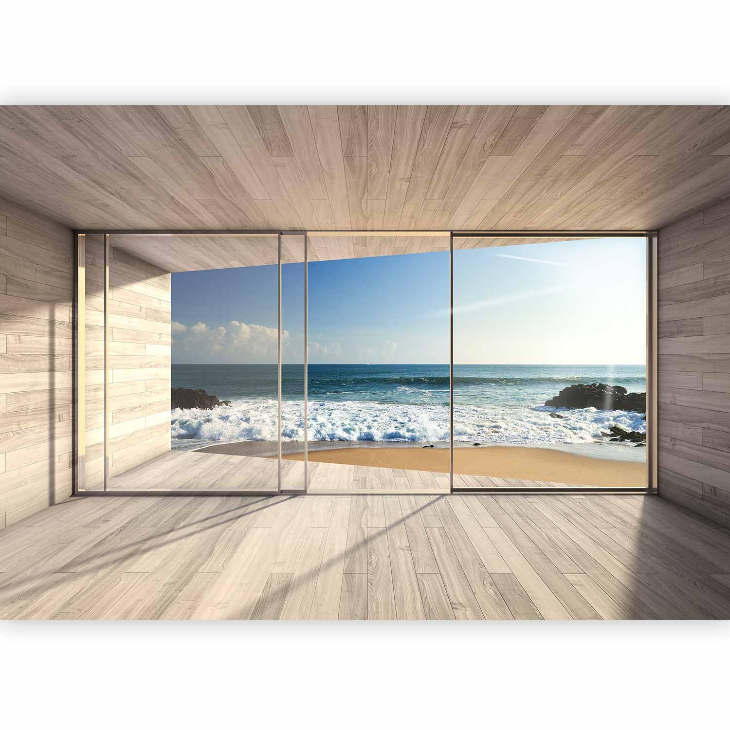 murando - Carta da Parati Adesiva 343x256 cm Fotomurali Adesivi Murali Rivestimento Parete Moderna per Pareti Adesiva Muro Decorativo Fotomurale Soggiorno mer oceano onda paesaggio c-A-0084-a-b