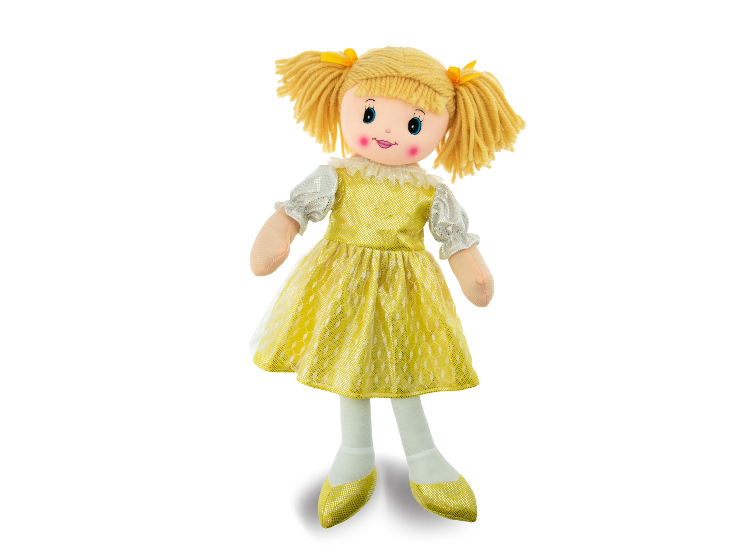 Teorema Giocattoli, Carlotta Rag Doll, Bambola di Pezza Morbida Alta 50 cm, Bambola di Stoffa per Bambini, Prima Bambola Compagna di Nanna, Modelli Assortiti (1 pezzo) +18 Mesi