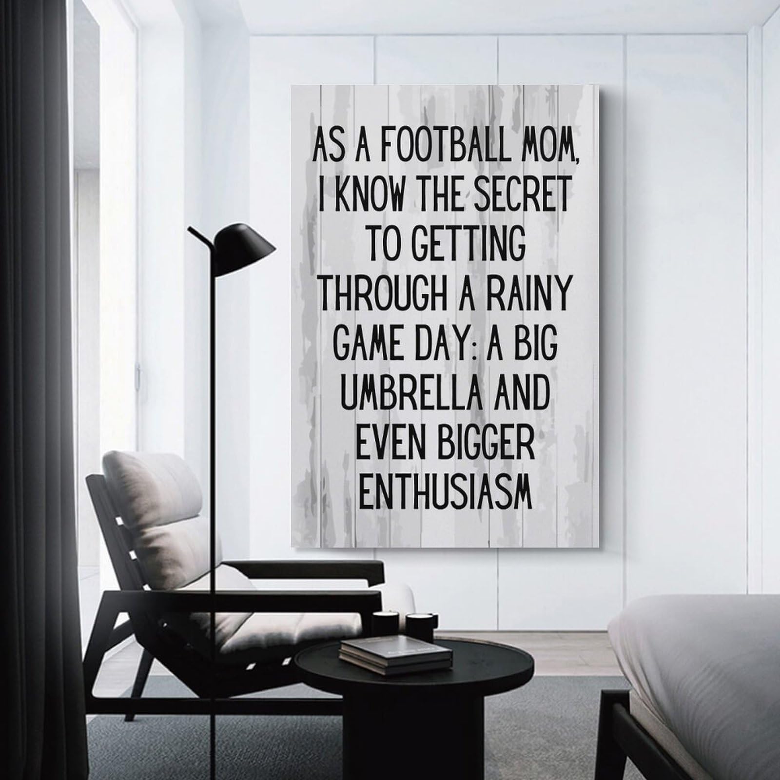 Junmoney Unframe-Style-1 As A Football Mom Home Decor Wall Art, 24X36inch(60X90cm), For Apartments, Flats Or New Home Decor, An Easy Choice For New Home Styling