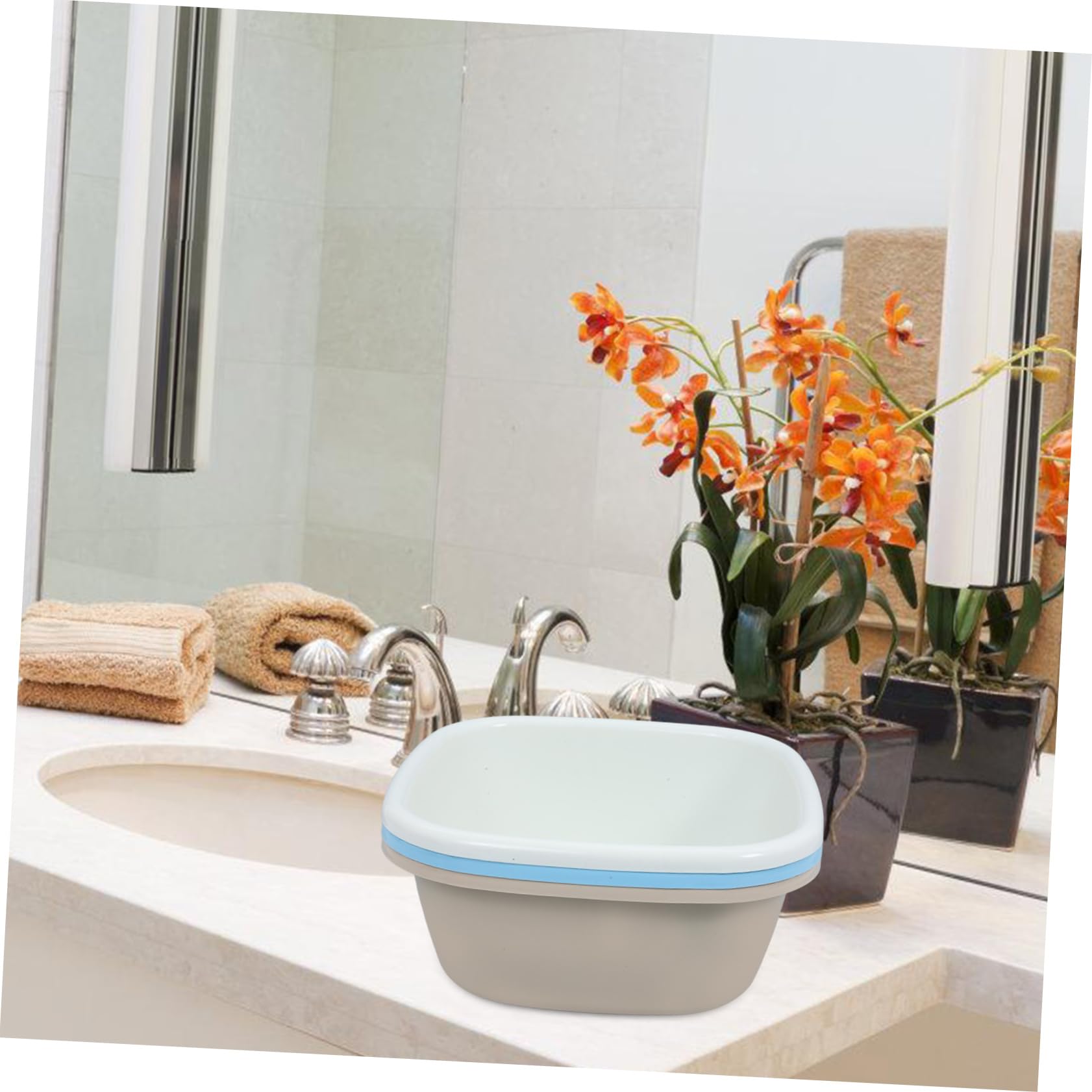 CALLARON 3 Piezas Palangana de Plástico Pp para Lavar, Lavabo Grande, Fácil de Limpiar, Resistente Deformación, para Cocina y Baño
