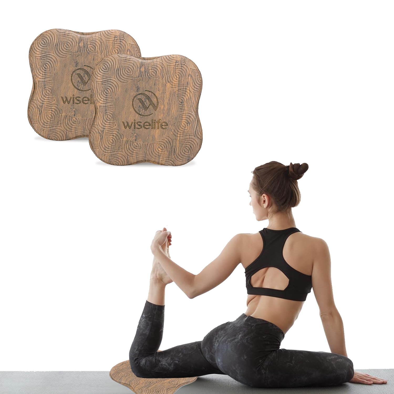 WISELIFE KneePad | High Density Premium ECO-TPE Foam Material Pro-Grip Texture Soft Surface, Kneeling Support for Yoga, Cushion for Knees, Hands, Wrists, and Elbows (Mahogany PRO - Set of 2)-image-28