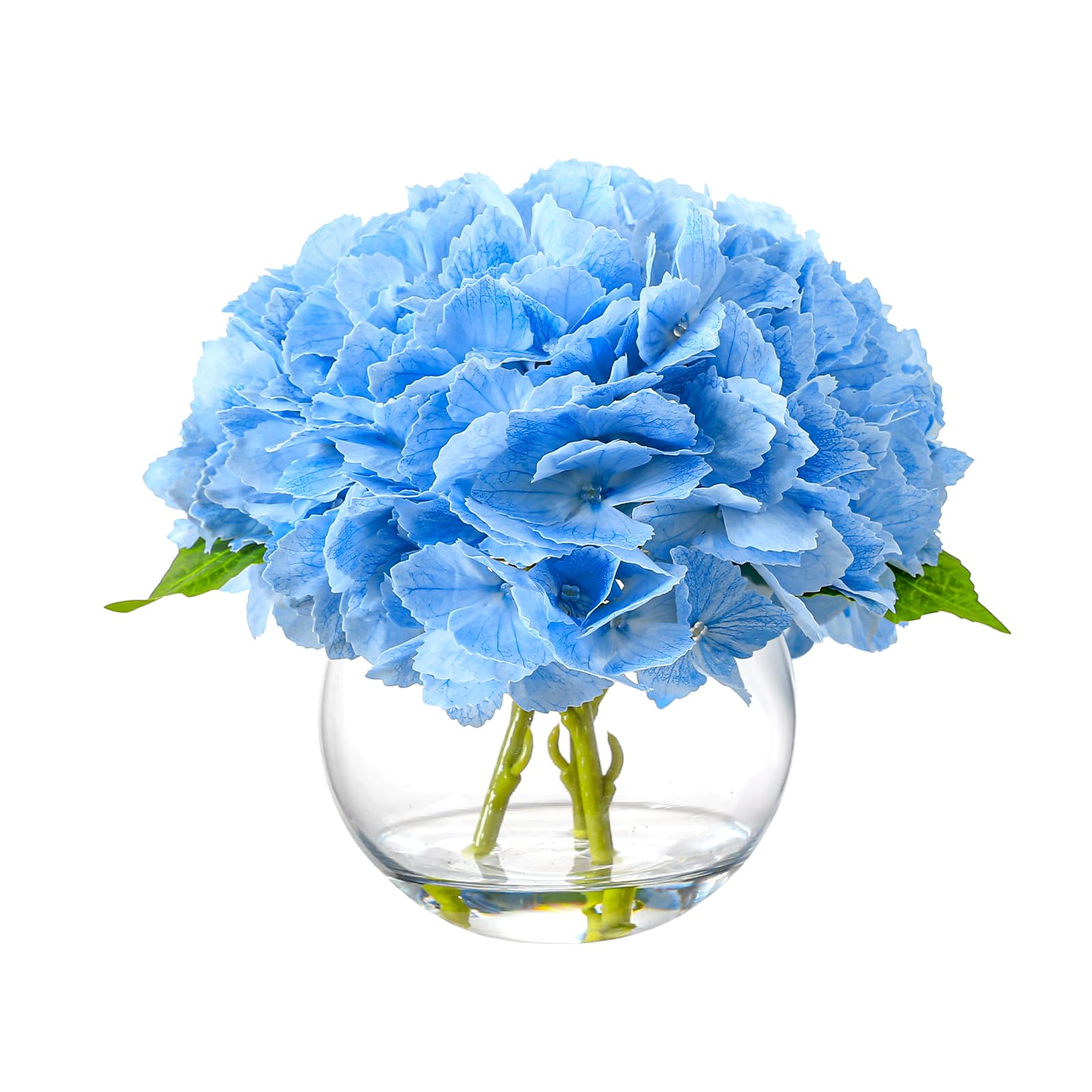 Hortensia artificiel avec eau en vase à fleurs en soie toucher réaliste effet illusion