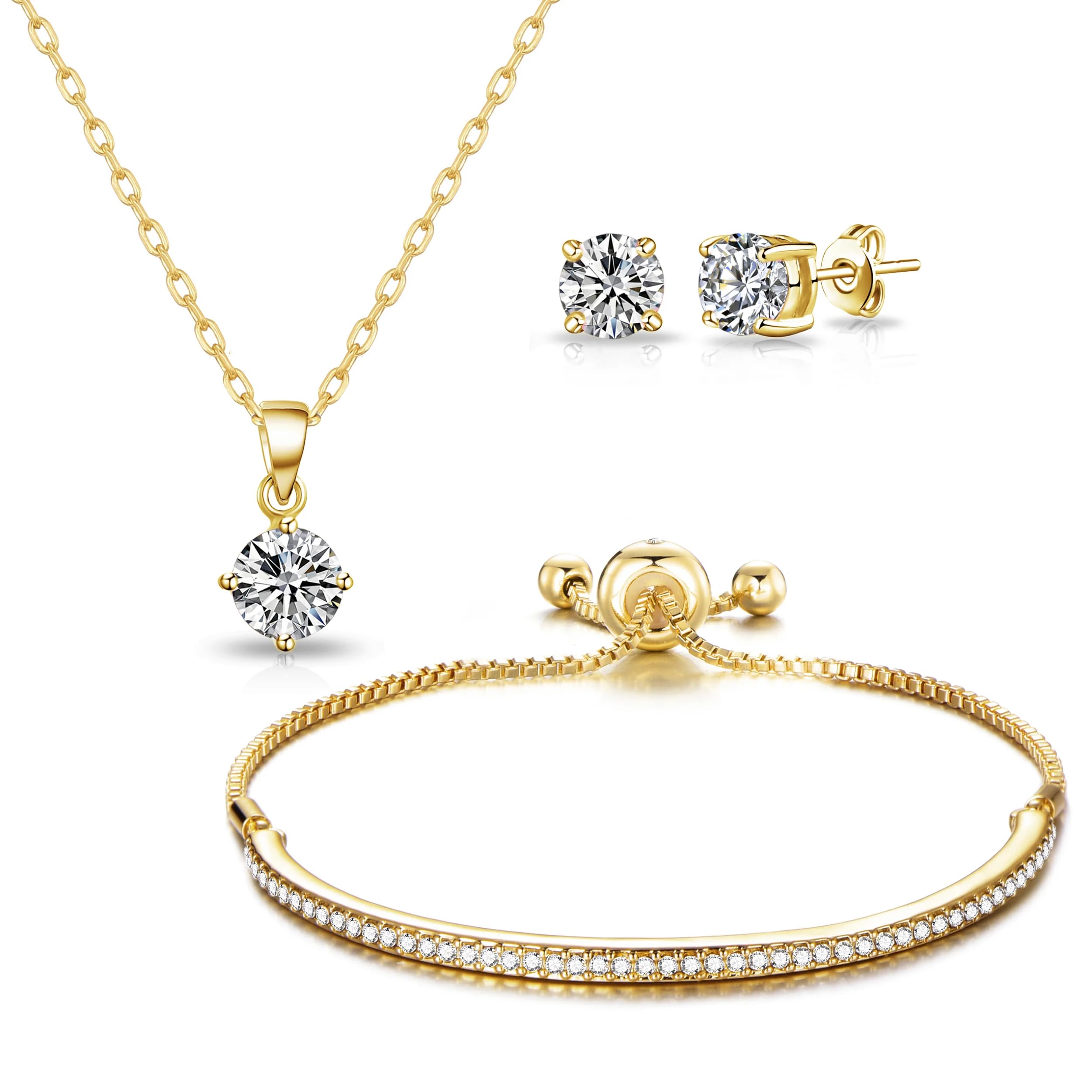 Philip JonesGold Plated Friendship Set Created with Zircondia® Crystals
