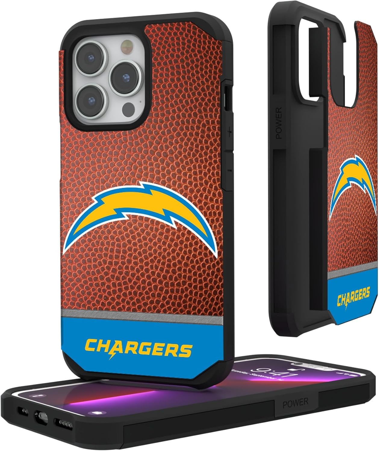 Keyscaper Los Angeles Chargers Rugged Wordmark Design Case for iPhone