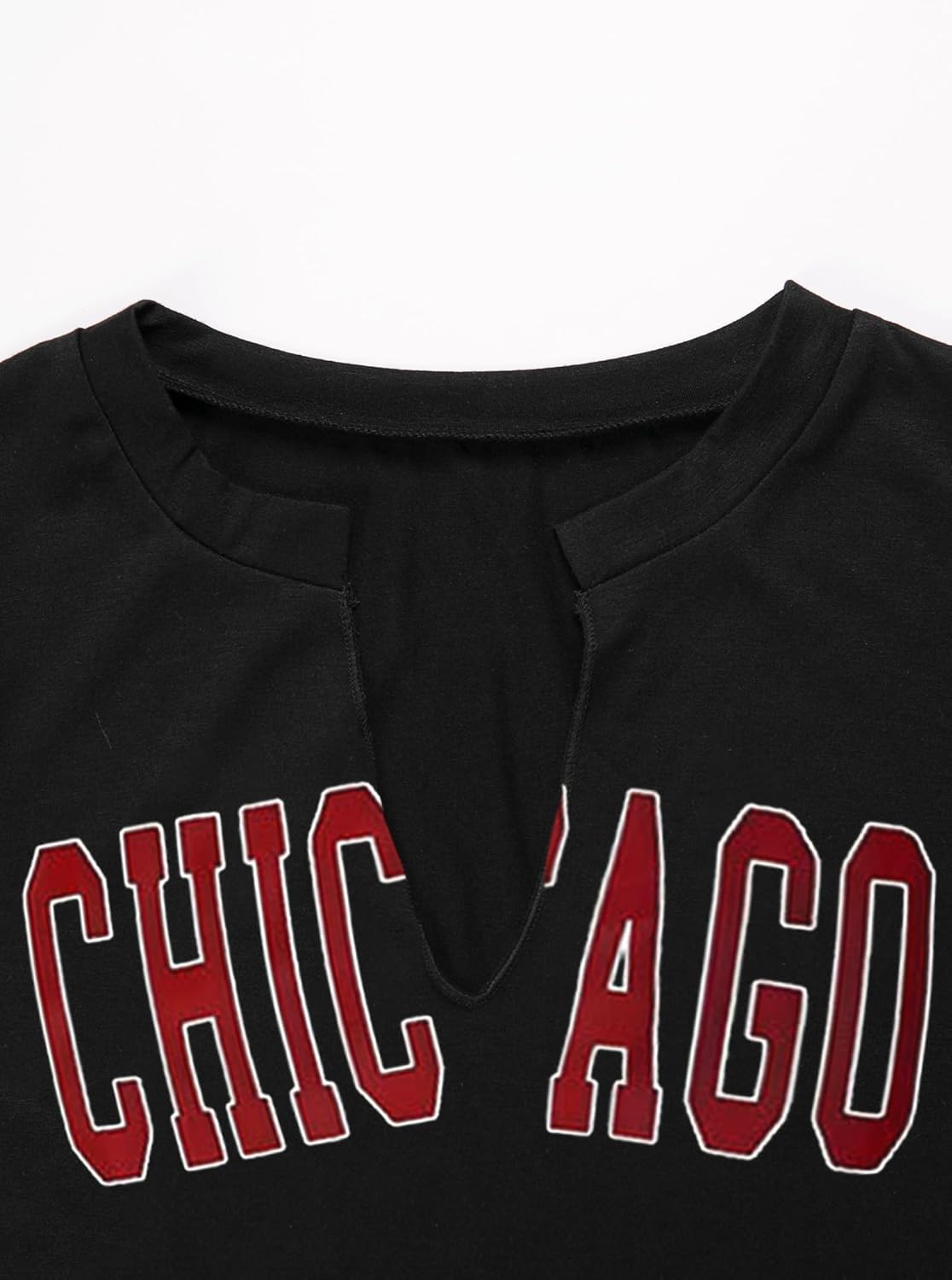 LovelyWholesale Womens Graphic Crop Tops Sexy V Neck Short Sleeve T Shirts - Image 5