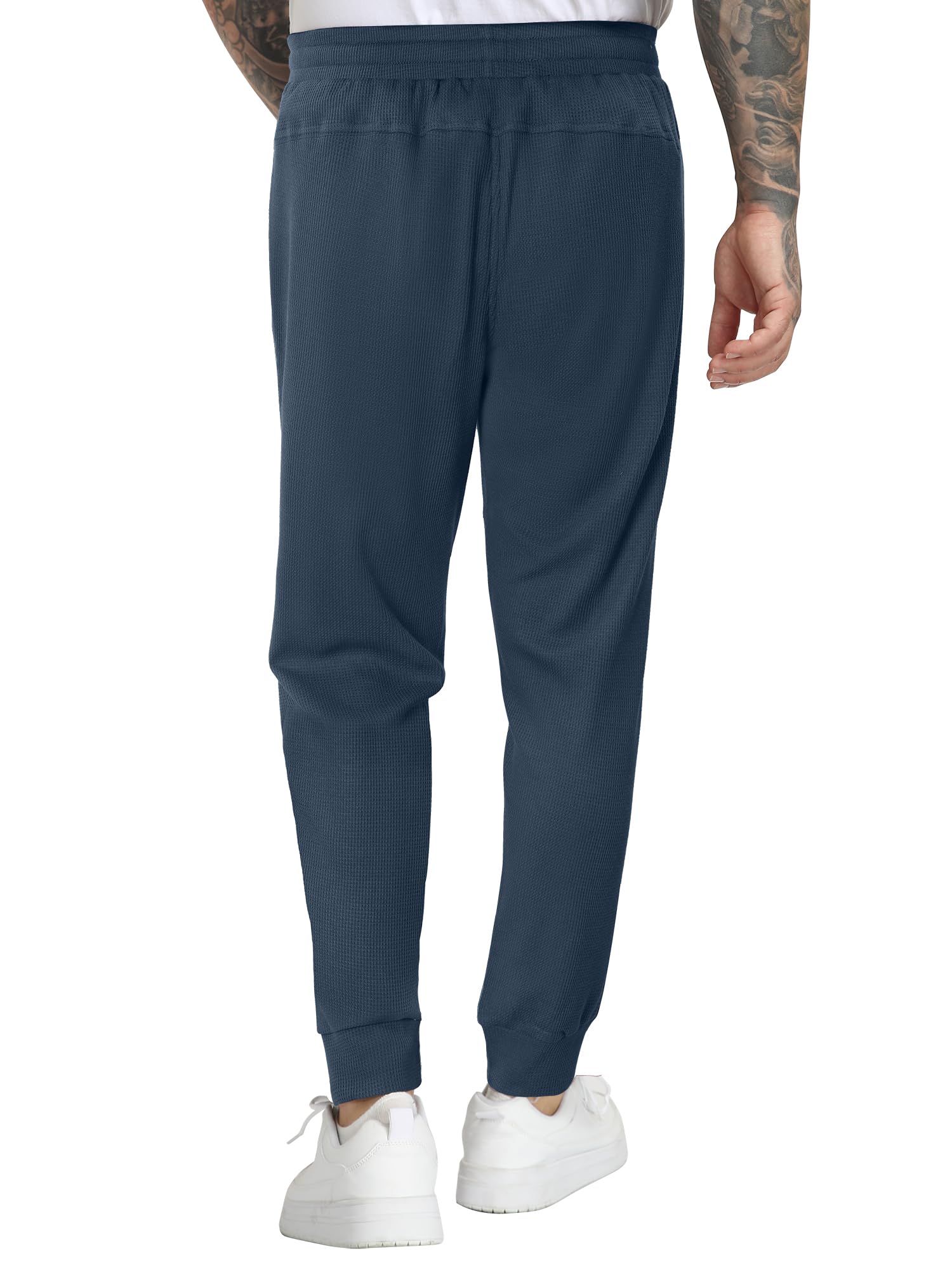 Men's Casual Drawstring Baggy Jogger Pants Tapered Elastic Waist Sweatpants with Pockets