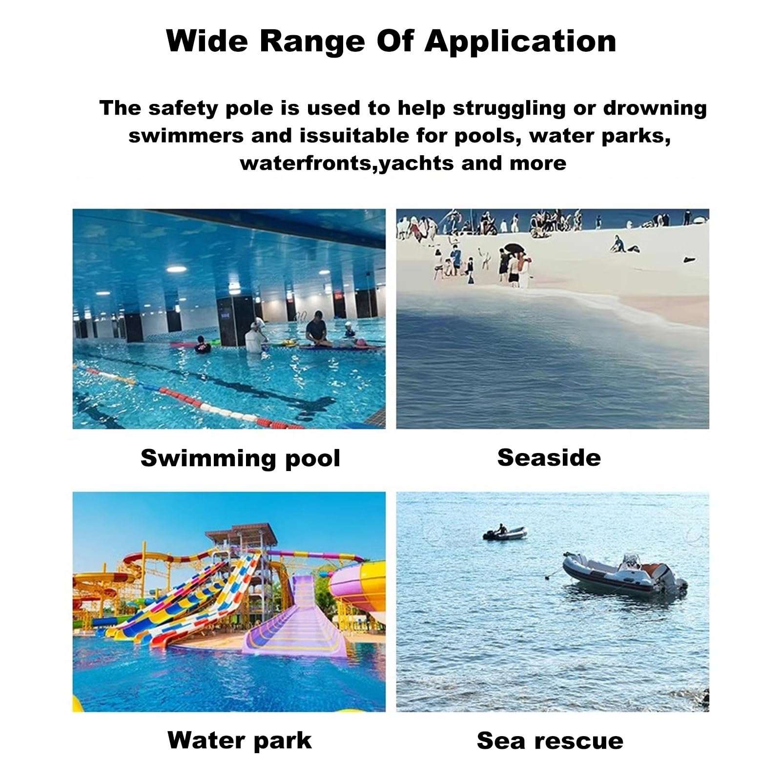 Poste De Rescate De Seguridad For Piscina Naranja,poste Salvavidas Retráctil De Fibra Vidrio De 1,2 A 10m For Adultos Y Niños,equipo Ligero Rescate Acuático For Lagos,barcos Y Parques Acuáticos(L1.2~5