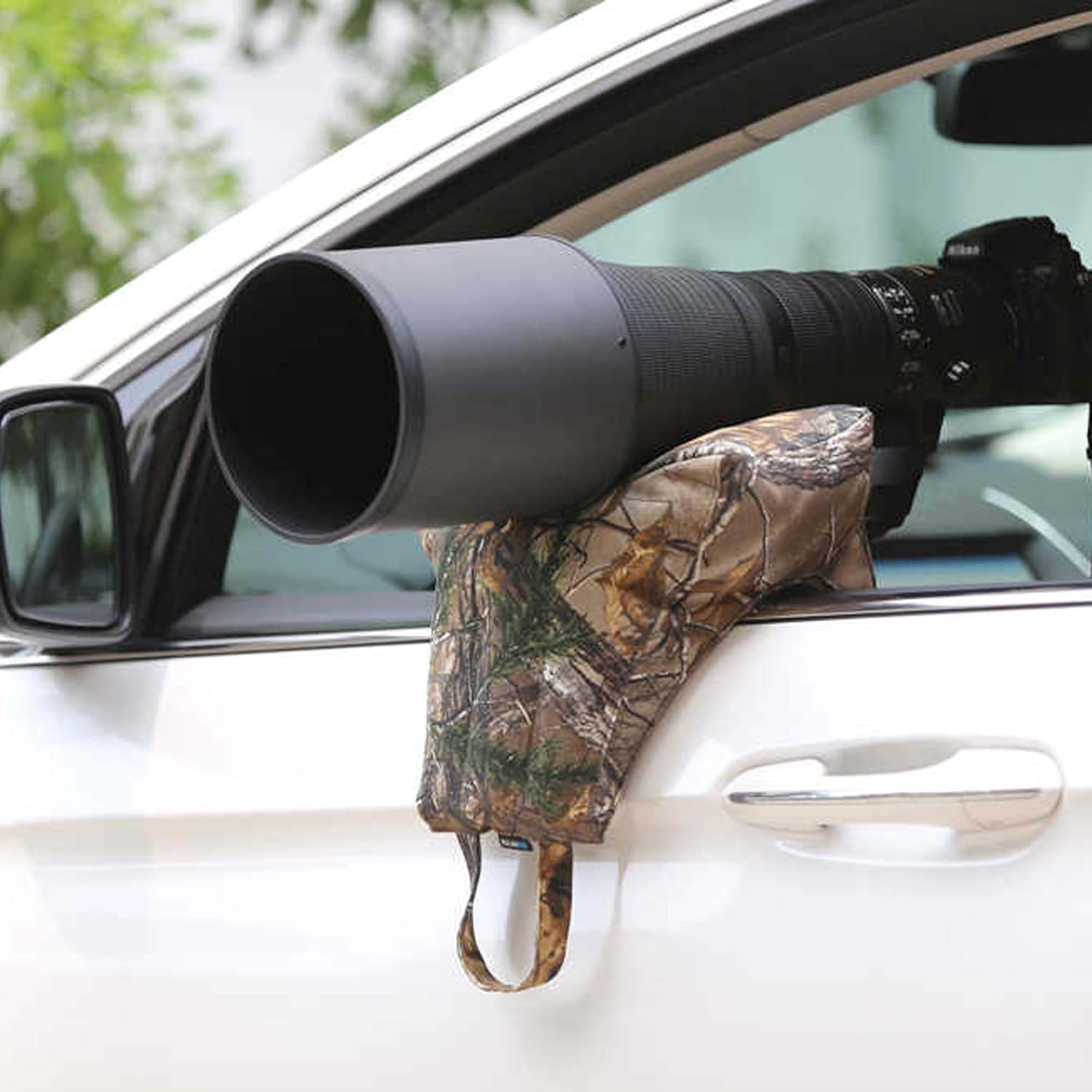 Rolanpro Big Lens Window Pillow, Universial Car photography bean bag, Car Window Bag for telephoto lens #23 Big Brown Jungle 【Empty Bag】