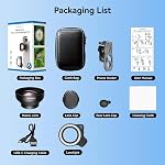 Upgraded Professional Macro Lens for Smartphone with Ring Light, HB100U Macro Photography Lens, Aluminum Phone Camera Lens Kit with Universal Clip. Phone Lens Attachment Fit for iPhone/Android Phone