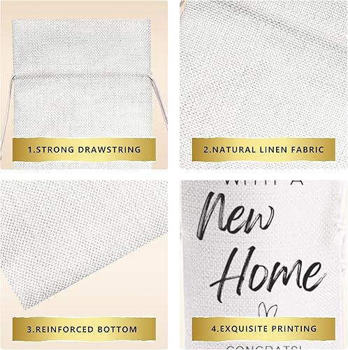 Miniatura 6 de Combina bien con una nueva bolsa de regalo de vino para el hogar, regalos de inauguración de la casa, decoraciones de fiesta de inauguración de la