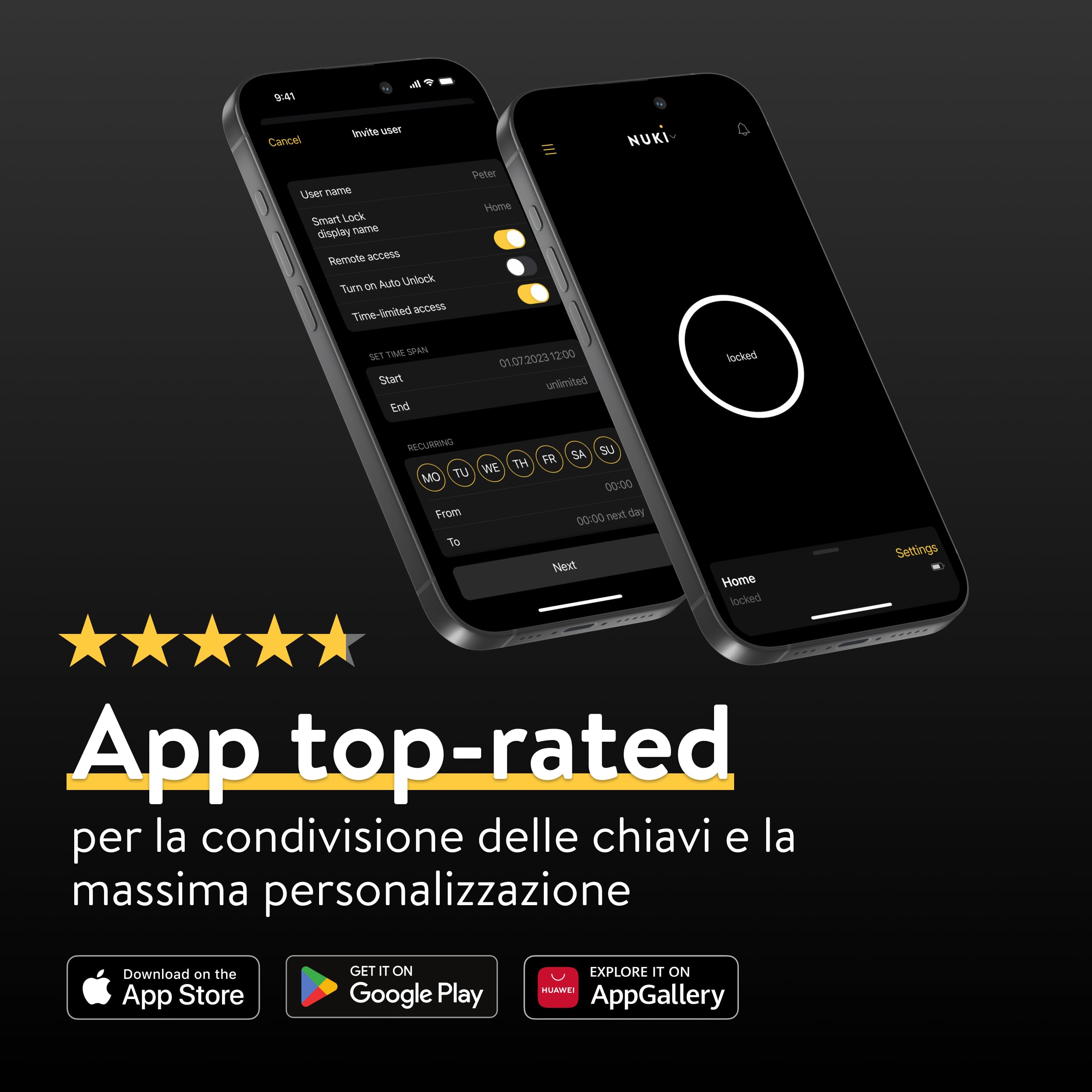 Nuki Smart Lock Ultra, serratura elettronica con Bluetooth, Wi-Fi & Matter, Integrazione in Smart Home, Sblocco della porta tramite accesso remoto, con 3 diverse modalità di blocco