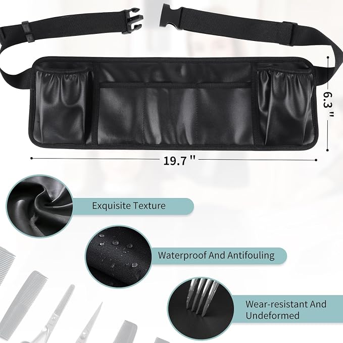 Delantal de cintura para peluquería color negro miniatura 5