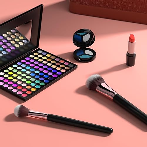 Miniatura 7 de SOLVE - Juego de 16 brochas de maquillaje sintéticas de primera calidad para base de maquillaje, corrector, rubor, sombra de ojos, con bolsa de piel