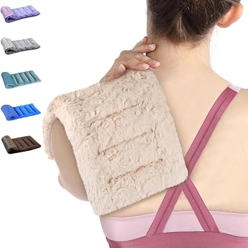 SuzziPad Microwave Heating Pad for Muscle Soreness Fatigue, 7"X16", Beige