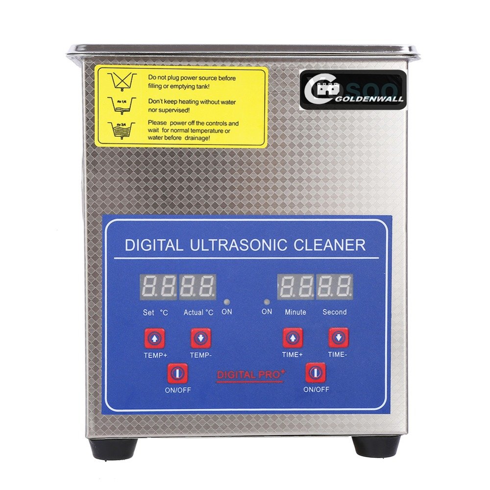 80 W/2 L Digital Commercial Grade Edelstahl Heizung Ultraschallreiniger Brillen Schmuck Reinigungs 110 V/220 V mit Korb