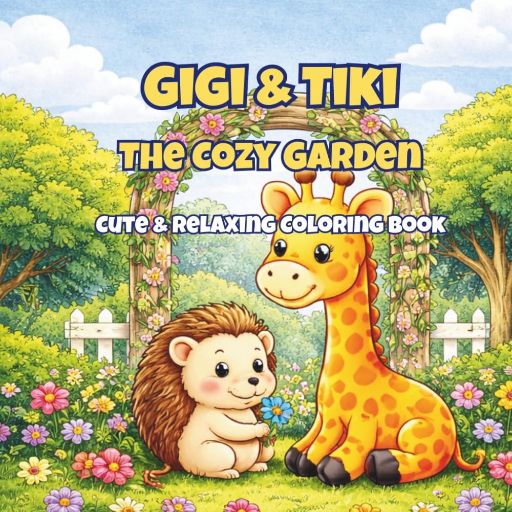 Gigi & Tiki: The Cozy Garden: Cute Animal Coloring Book for Relaxation with Cozy Garden Scenes