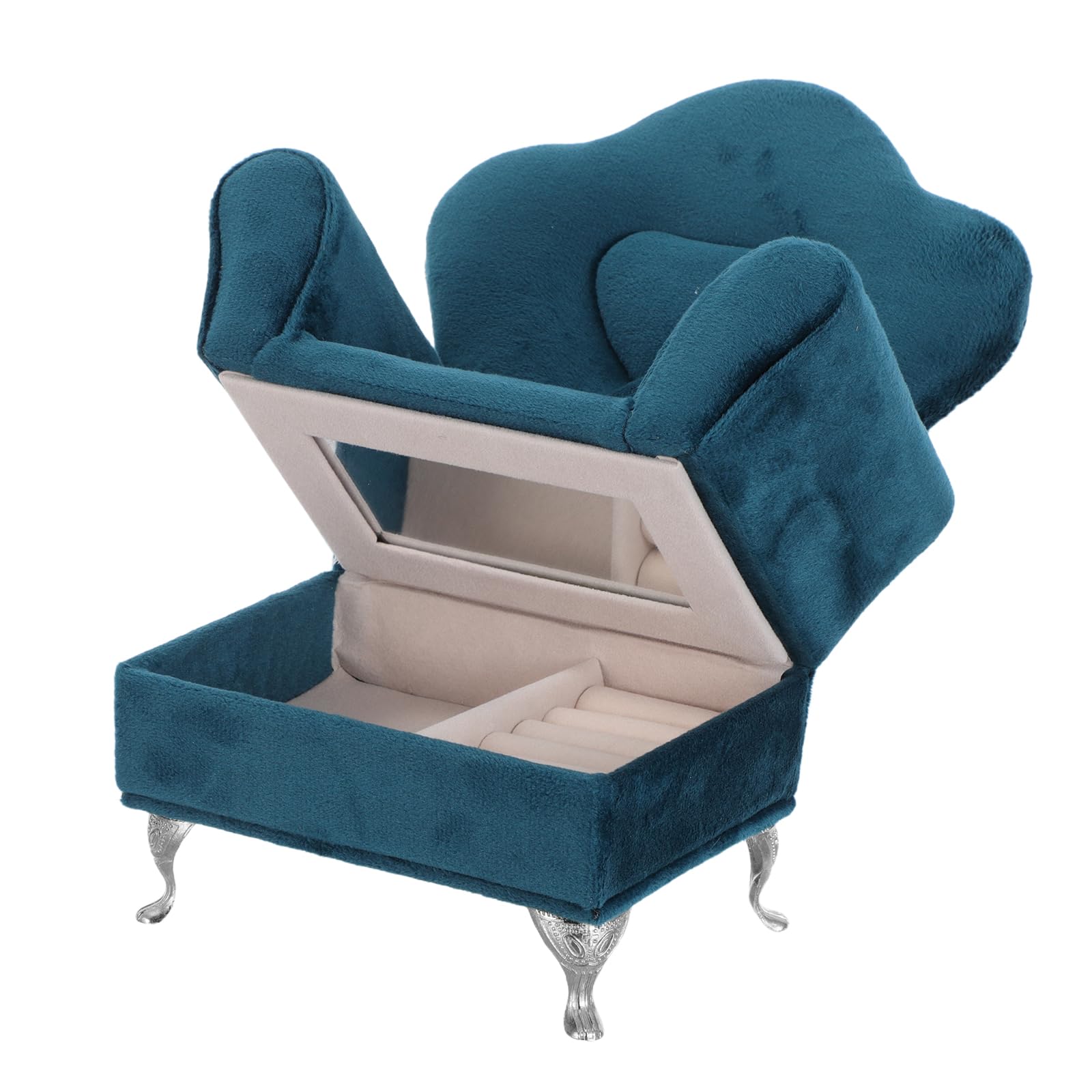 Organisateur Portable pour Bijoux Femme en Voyage Coffre Canapé en Velours Pratique