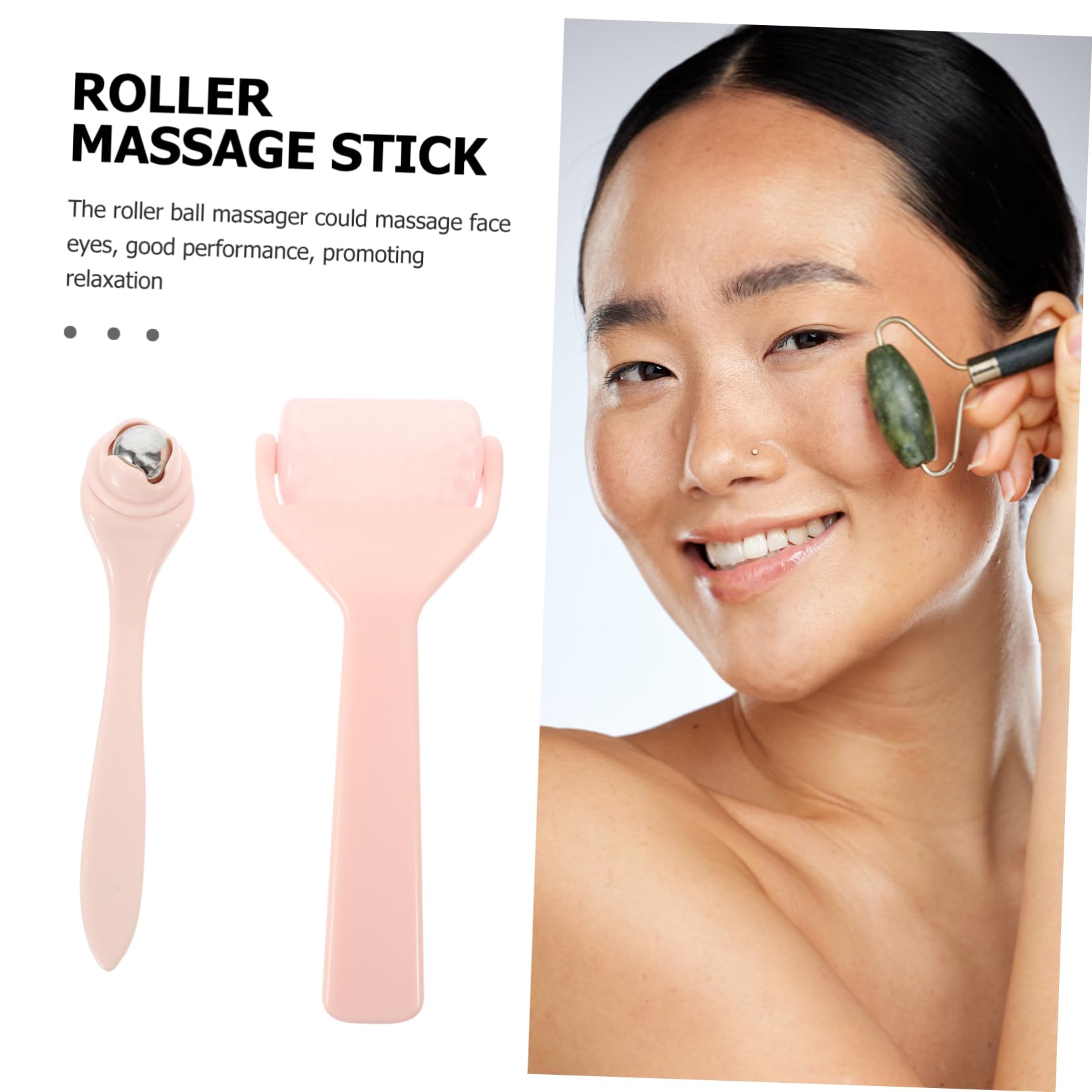 Didiseaon 5 Juegos masaje con rodillos Buque de vapor facial cara de hielo cara de vapor rolo massagem massage roller rodillo de ojos rodillos de hielo Educación física rosa