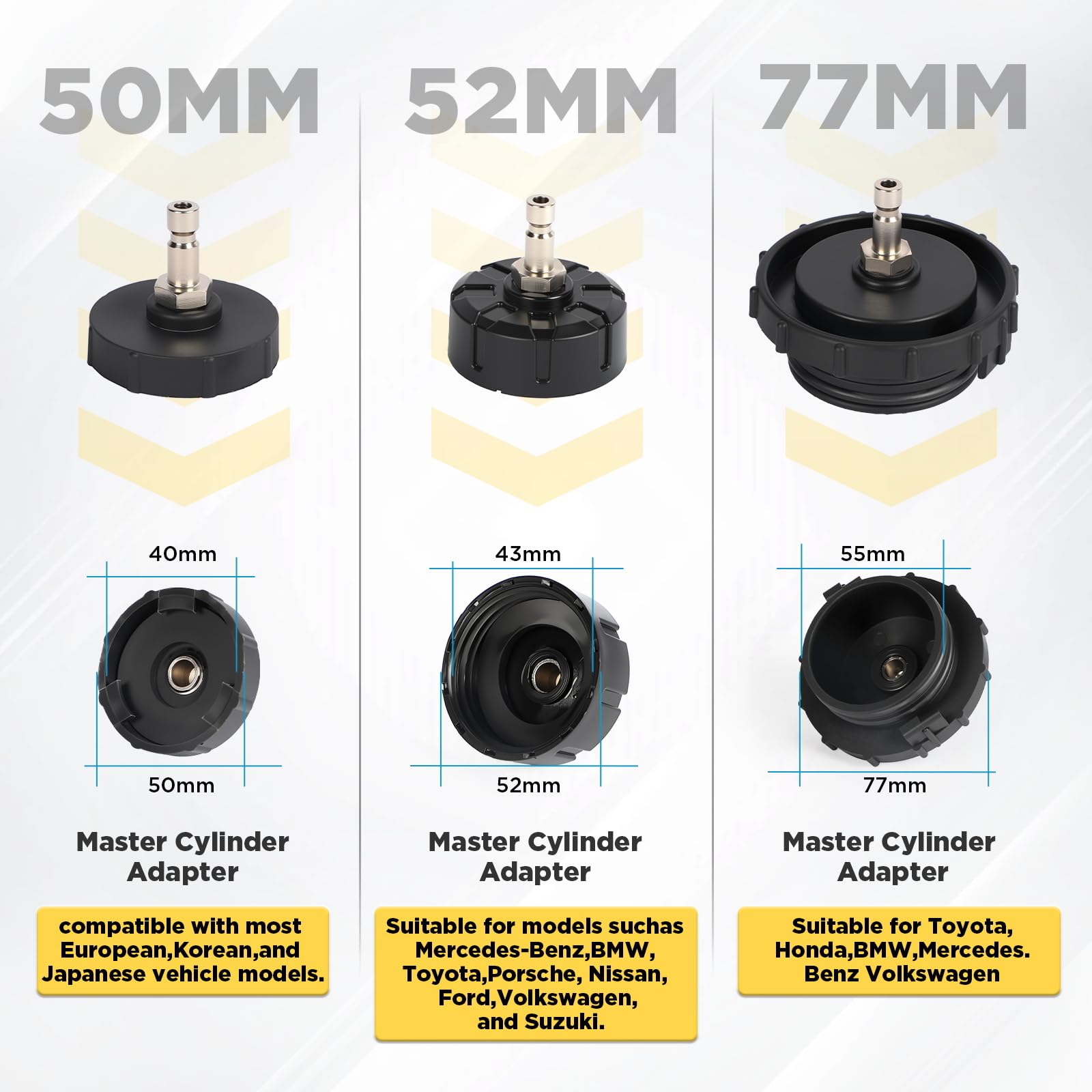 Spurgo freni 3L Dispositivo per la sostituzione del liquido freni Set di spurgo freni per auto con contenitore di aspirazione da 1 litro 4 adattatori e adattatore universale per spurgo freni